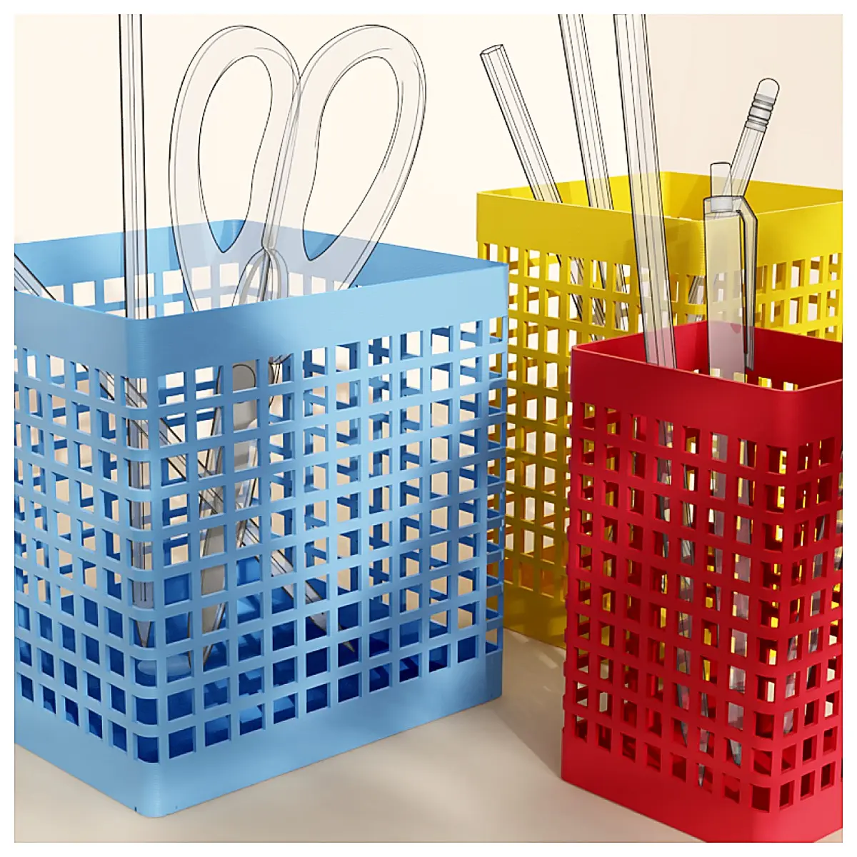 Minimalist Pen Holder Desk Organizer Creative Empty Holder Large Medium Small s Hollow Pen Box Office Study Supplies