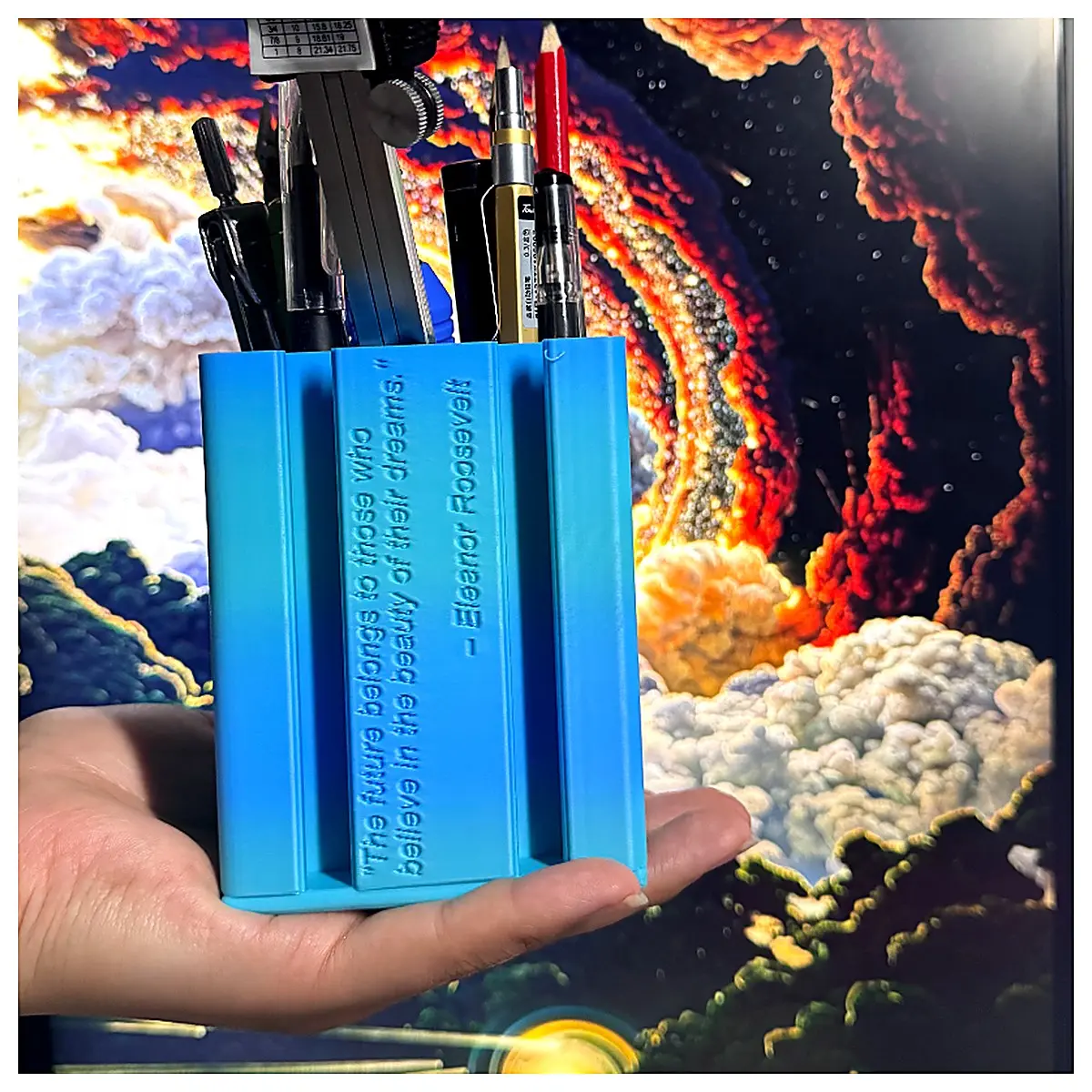 Industrial Style 80x80 Profile Pencil Holder Stand Desk Organizer Industrial Decor Creative Pen Holder Office Supplies