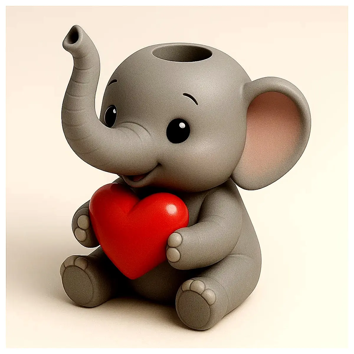 Cute Little Elephant Pencil Holder Creative Decoration Desk Accessory Gift Box Office Desk Small Item