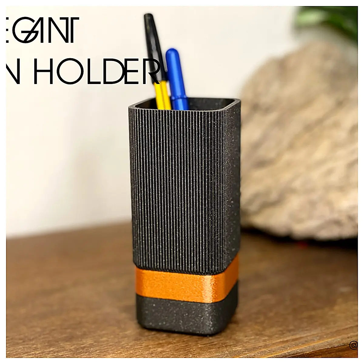 Modern Elegant Pen Holder Creative Desk Organizer Office Stationery Holder Pen Caddy Simple Design Study Supplies