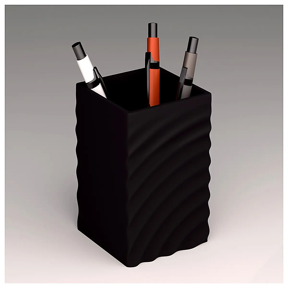 Wave Pen Holder Creative Desktop Organizer Ripple Wave Desk Accessory Multi Function Portable Pen Case Student Office Stationery Parts Phone Stand Laz