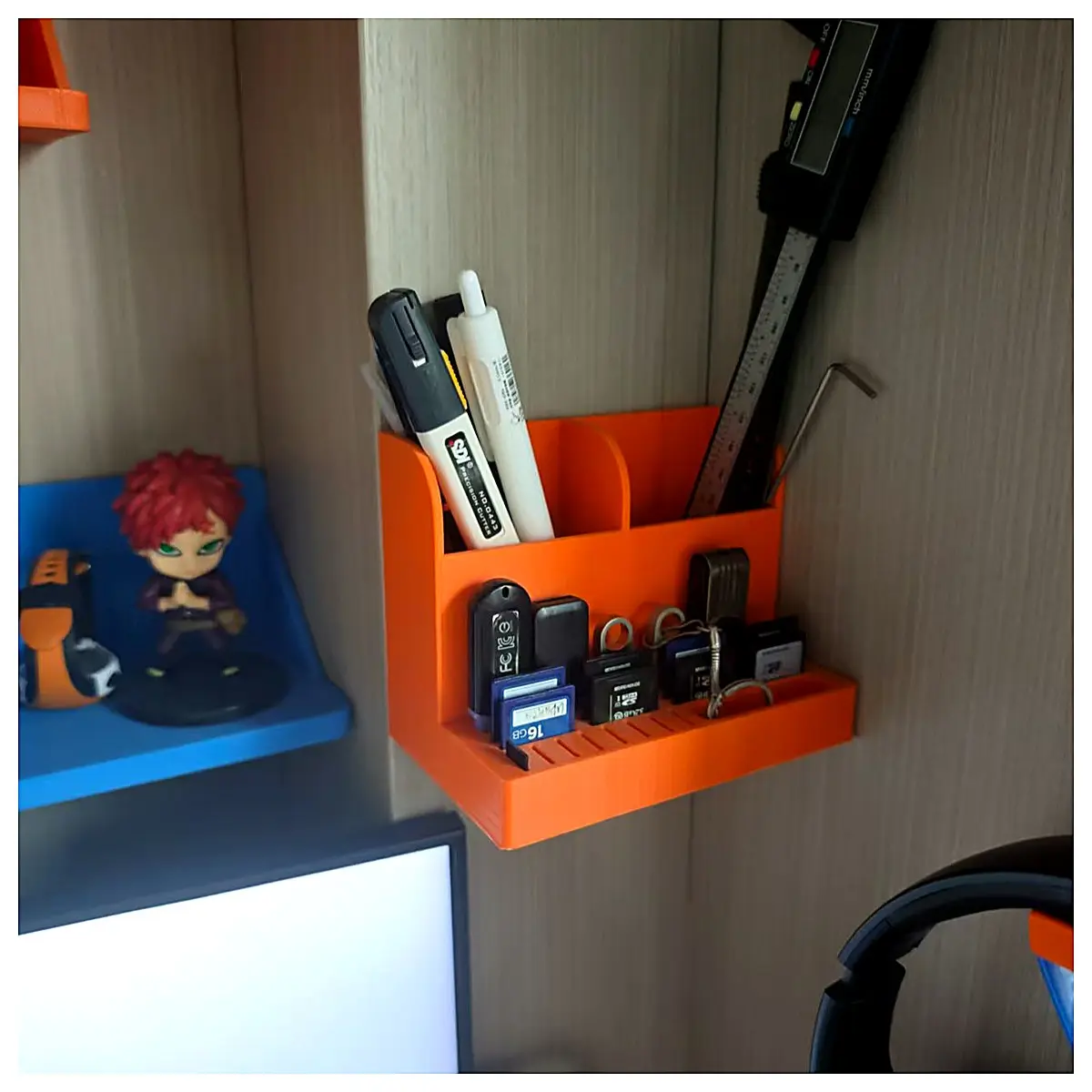 Desktop Pen Organizer Multi Function Pen Holder Pencil Case Office Storage Shelf Accessory Writing Supplies Desk Decoration