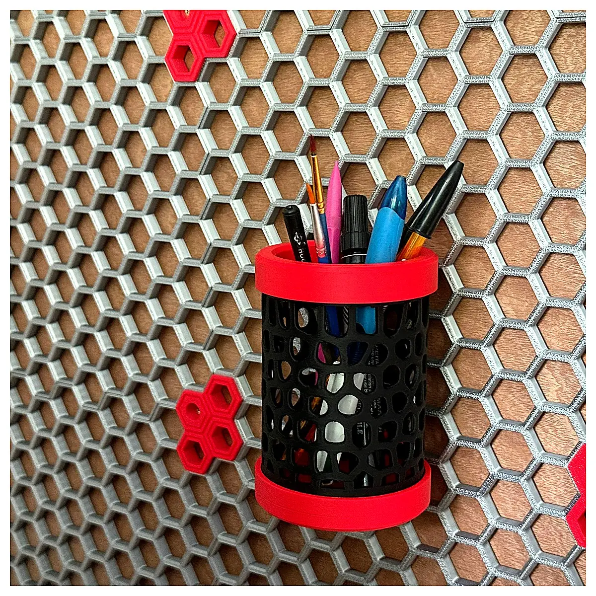 HSW Voronoi Storage Box Organizer Pen Holder Desk Storage Box Multi Compartment Organizer Box Desktop Storage