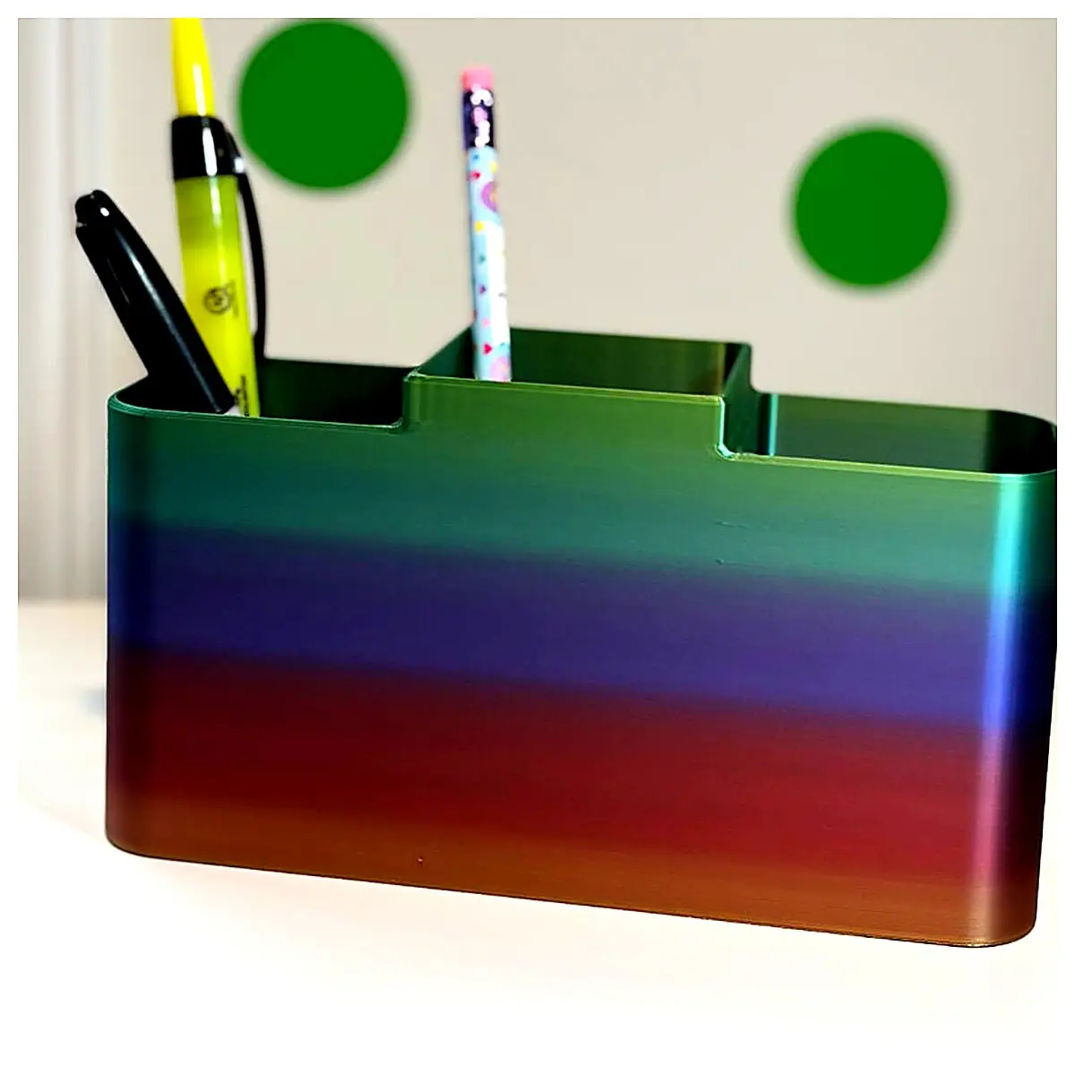 3 Layer Pen Holder Organizer Desk Storage Box Stationery Supplies Pen Case Simple Design Computer Desk Lazy Person Essential
