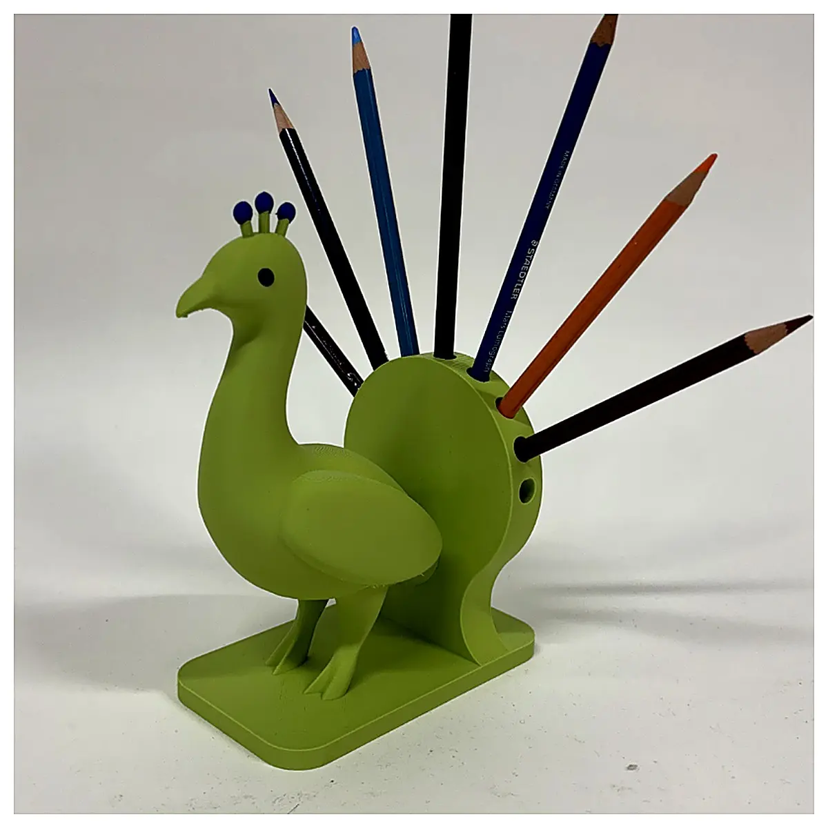 Calligraphy Accessory Peacock Pen Holder Pen Box Pen Rest Inkstone Box Office Learning Supplies Desktop Decoration Suitable for Calligraphy Painting