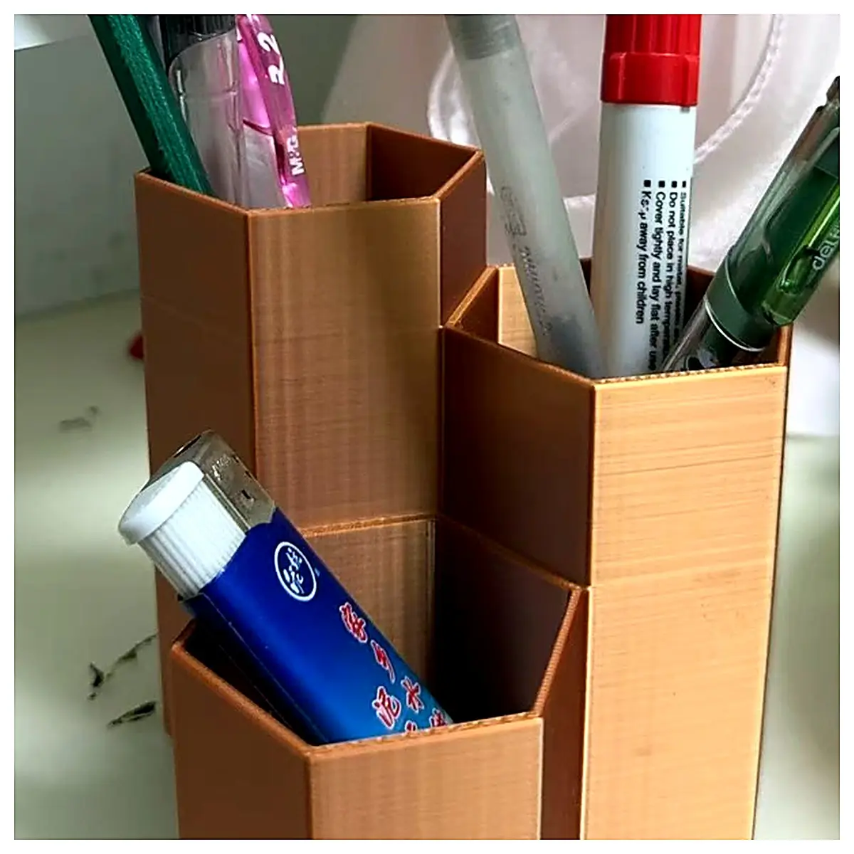 Desktop Pen Holder Organizer Pen Case Office Stationery Storage Desk Organizer Creative Lazy Pen Holder Multi Function