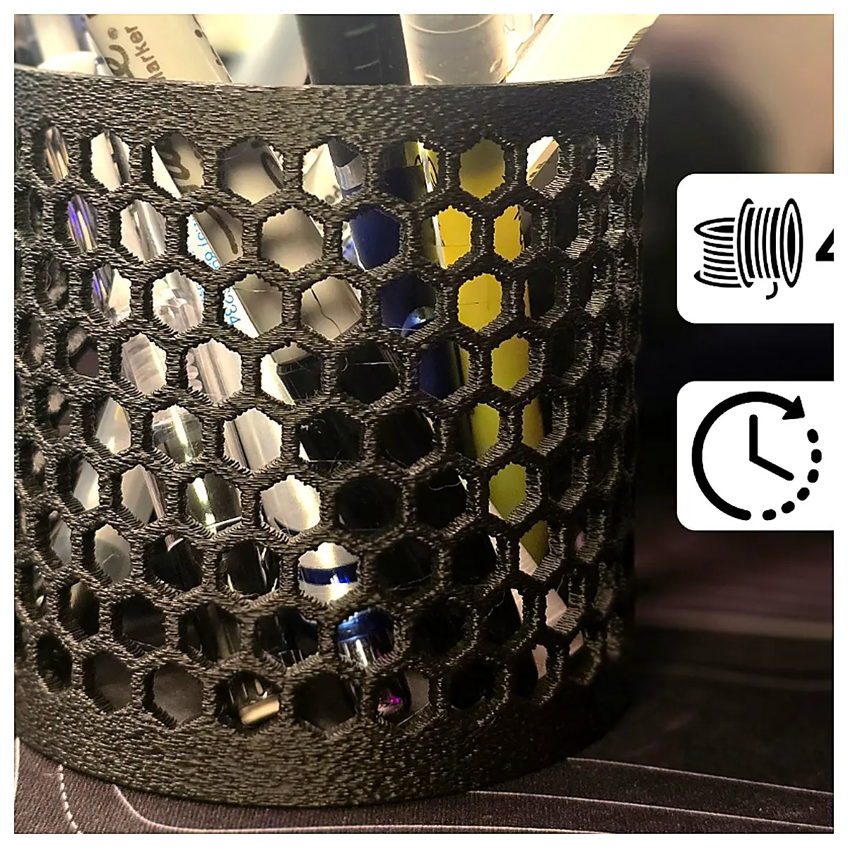 Honeycomb Pencil Case Holder Organizer Portable Pen Tube Storage Simple Creative Office School Supplies Pencil Case
