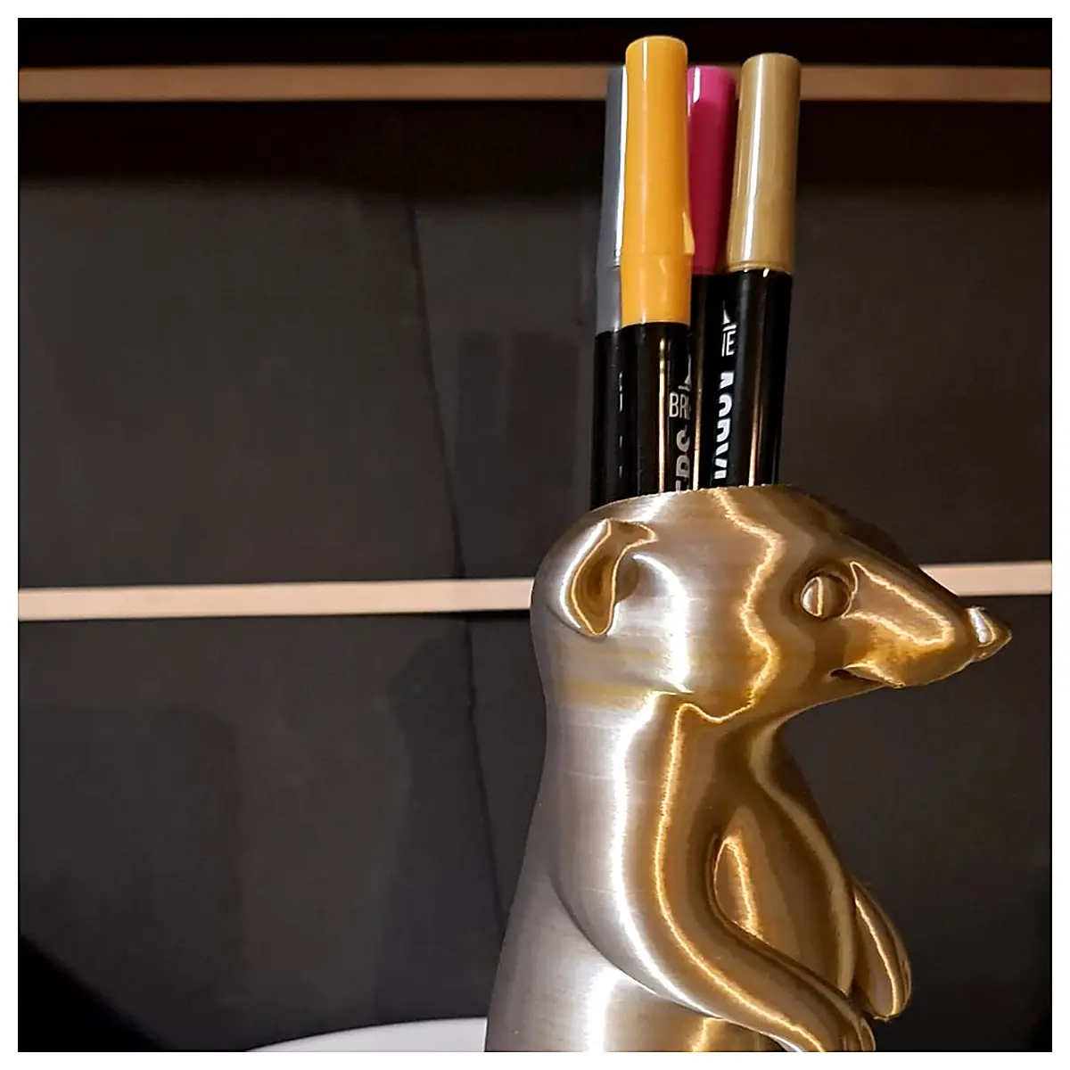 Fox Fur Pencil Holder Creative Writing Accessory Office Desk Decoration Study Supplies Fox Lover Gift