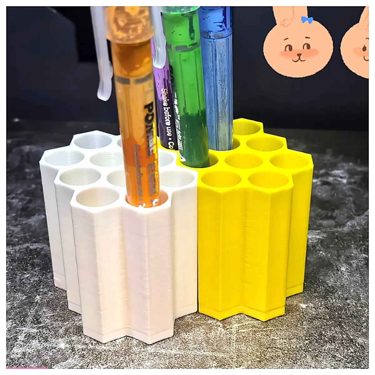 Honeycomb Pencil Holder with Holes Desk Organizer Phone Stand Pen Case Creative Writing Accessories Office School Supplies