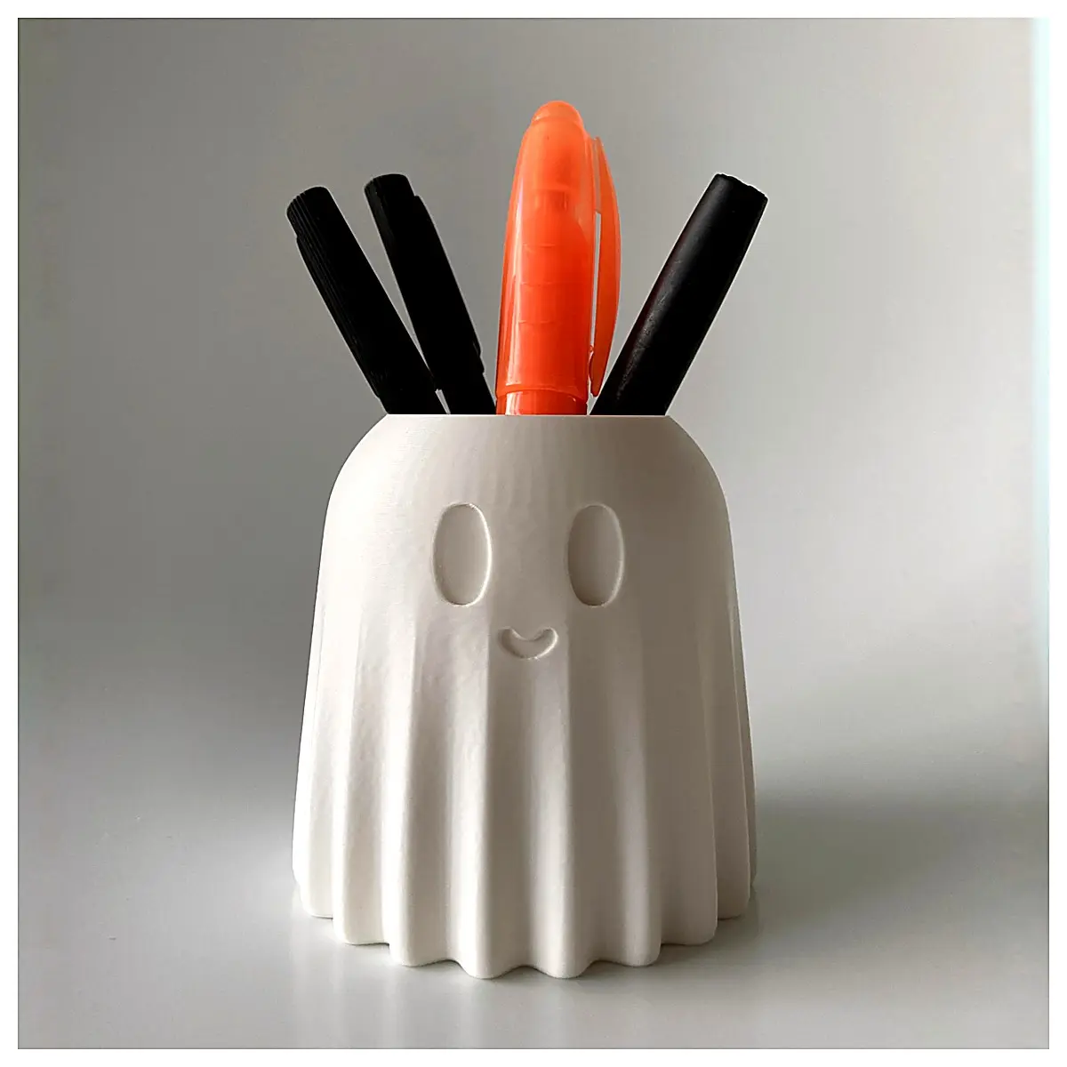 Cute Ghost Halloween Pencil Case Decorative Pen Holder Festive Small Gift Ghost Theme Creative Storage Halloween Decoration