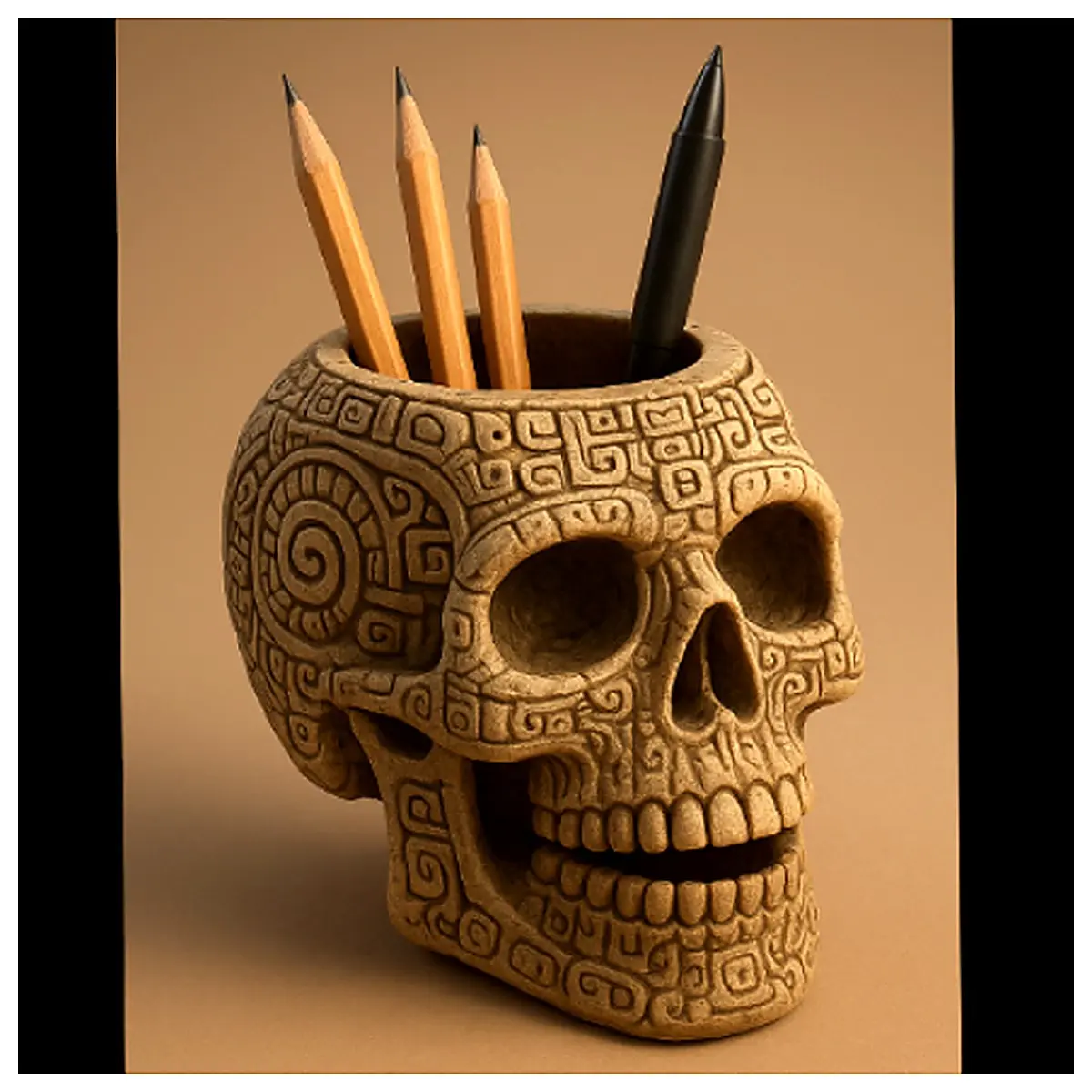 Skeleton Pencil Holder Creative Desktop Decoration Bone Bookmark Stand Office Student Gift Skeleton Model Display Figurine Desk Decoration