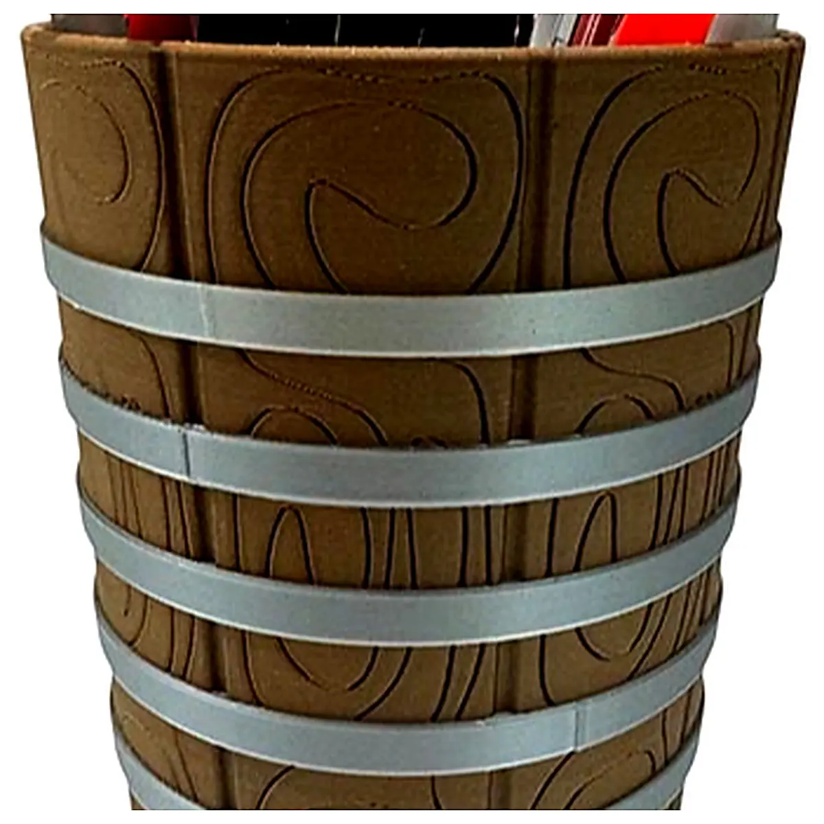 Round Bucket Pen Holder Desk Organizer Pencil Case Office Supplies Creative Pen Stand Holder Simple Design