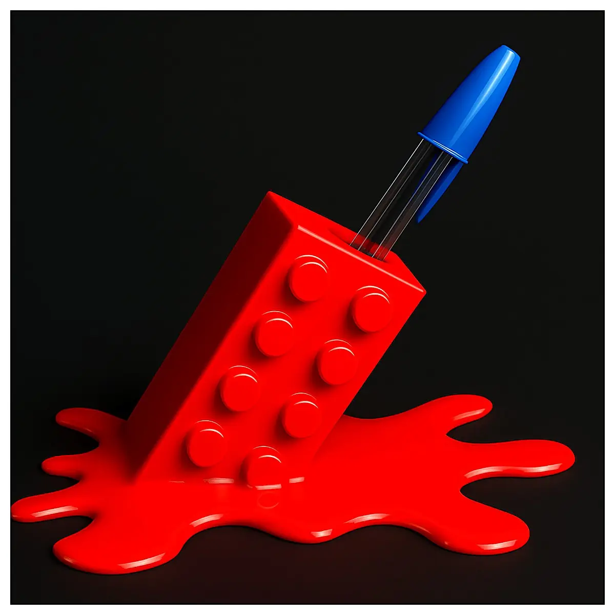 Building Block Pencil Holder Melt Creative Storage Toy Decoration Display Organizer Toy Storage