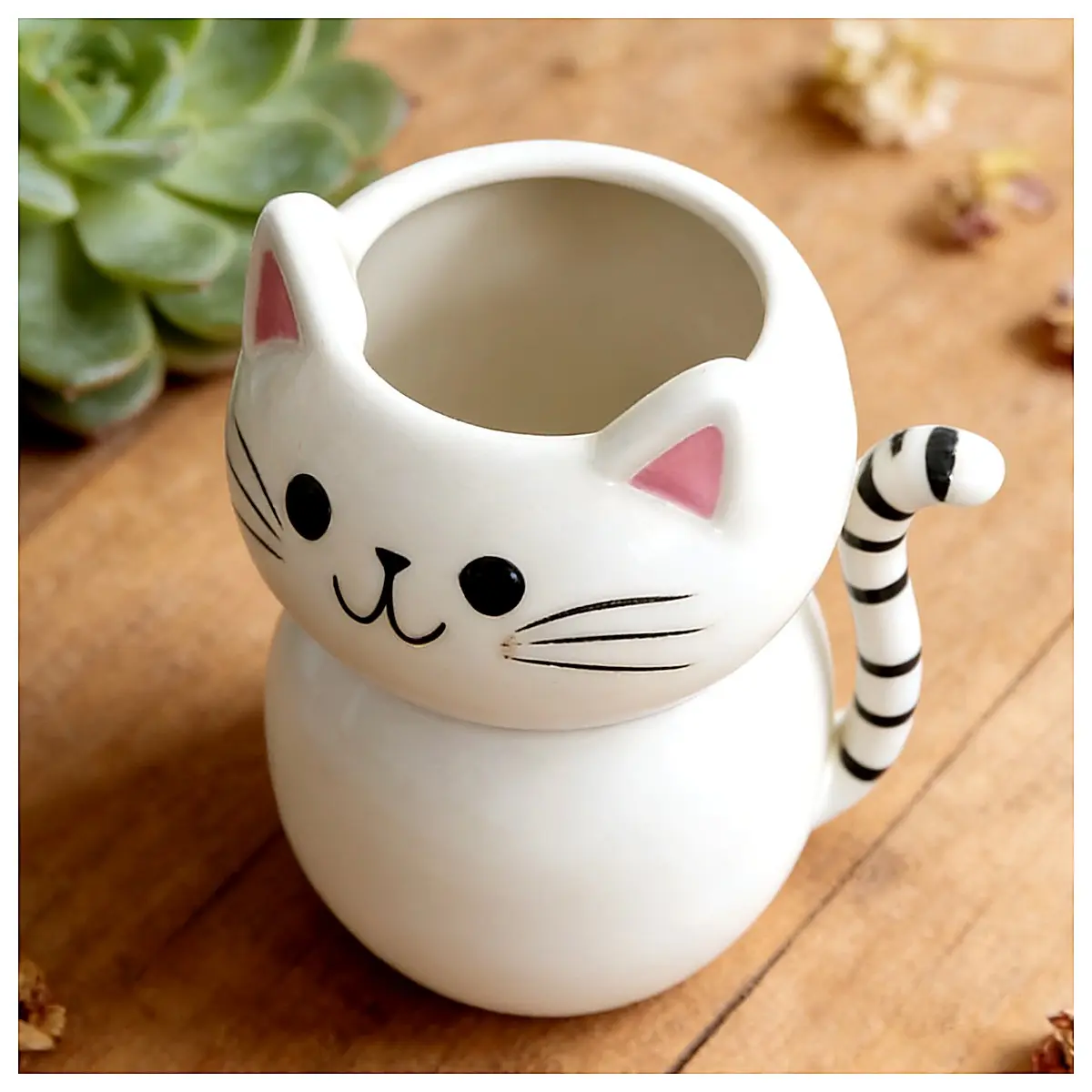 Cat Desk Organizer Cute Pencil Holder Phone Stand Decoration Accessory Student Backpack Additions Lazy Cat Decoration