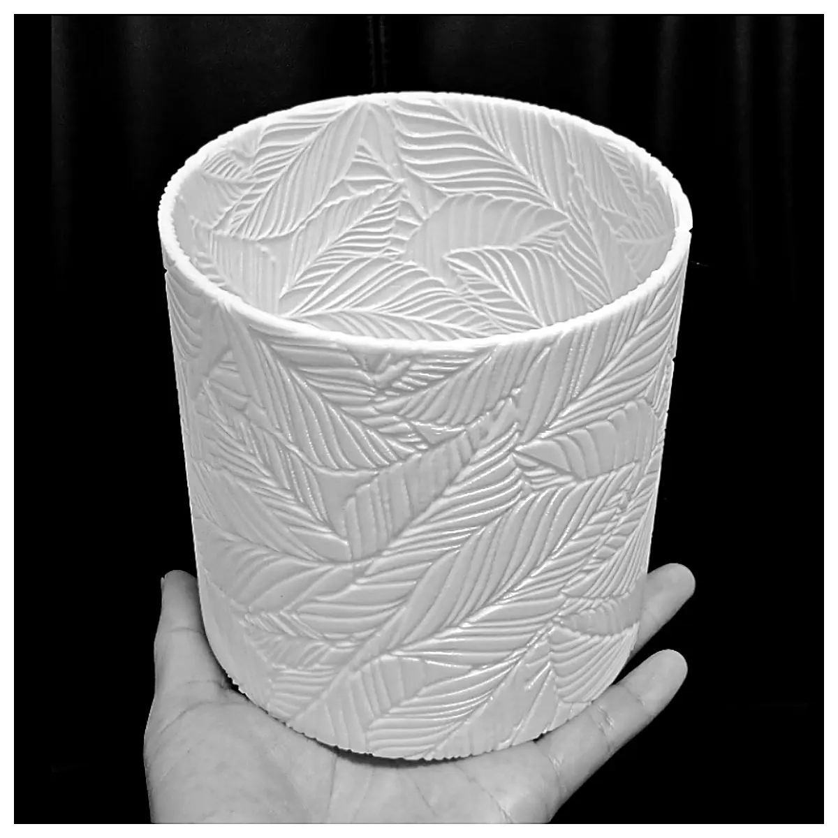 Leaf Vein Pencil Holder Flower Pot Desktop Decoration Creative Ornament Succulent Planter Plant Container Modern Simple