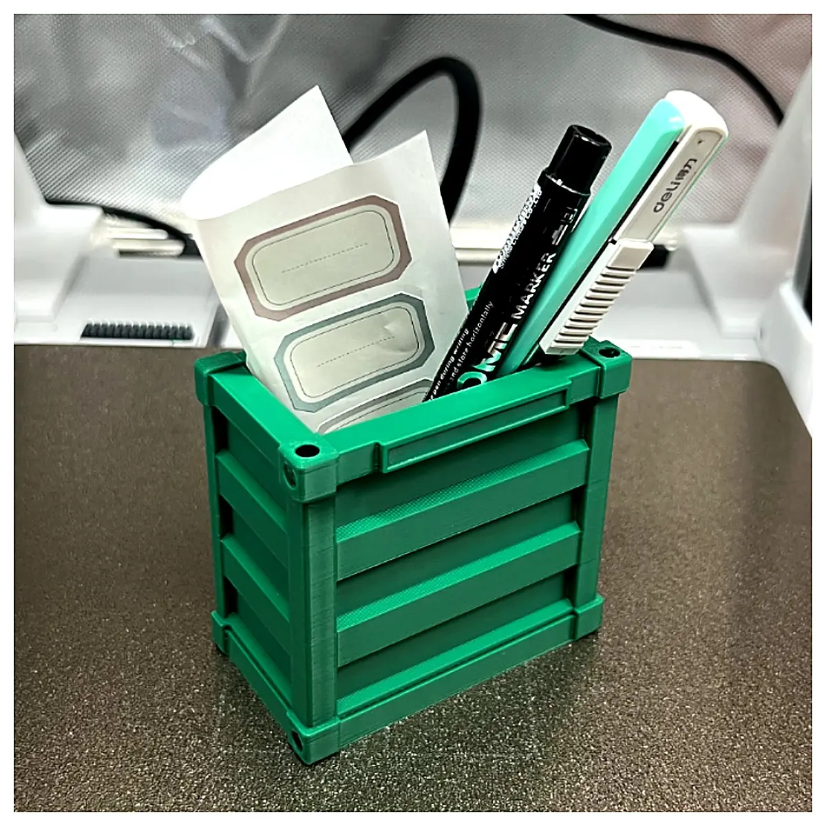 Shipping Container Fridge Magnet Pencil Holder Organizer Decorative Accessory Toy Parts Desk Decoration Storage Solutions