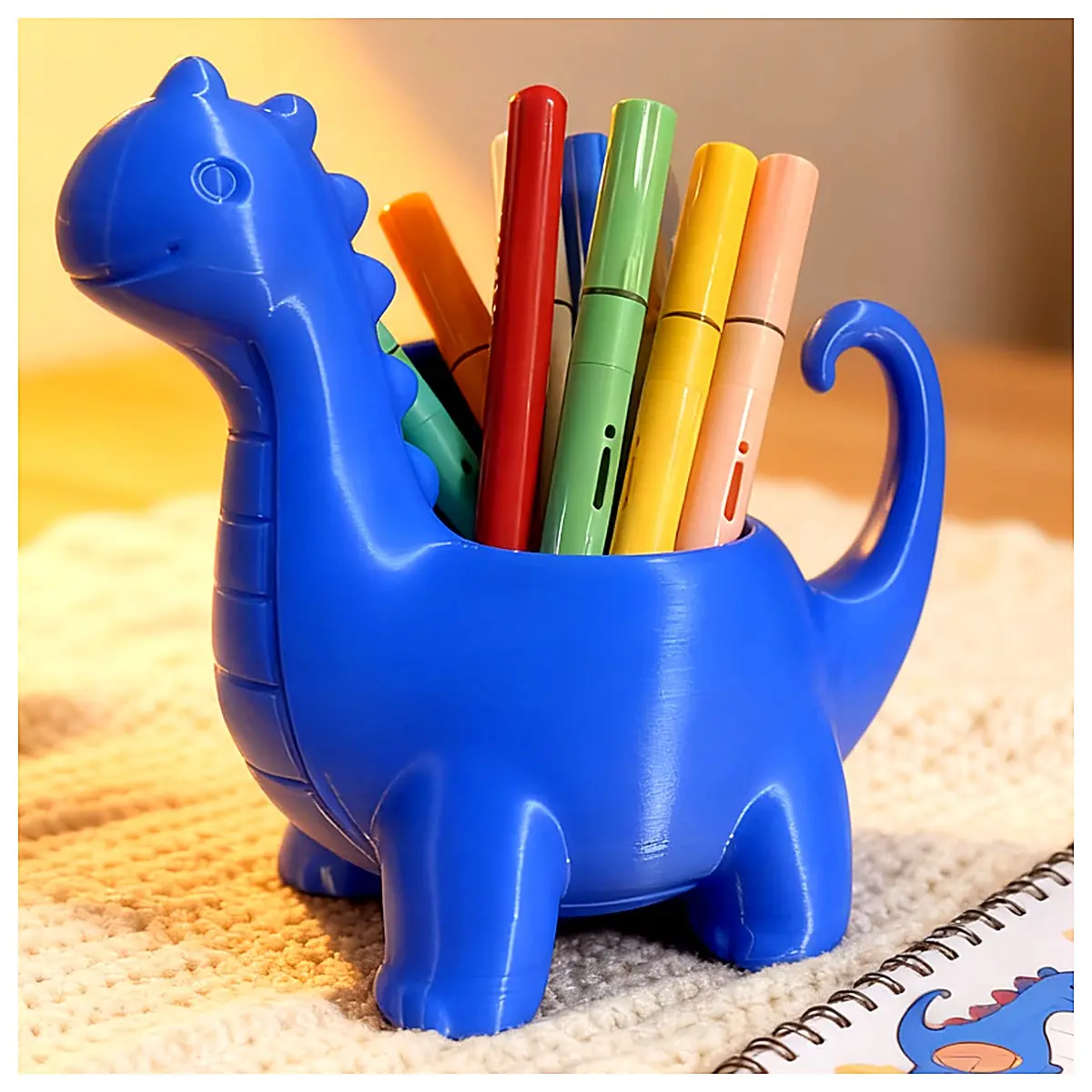 Dinosaur Pencil Holder Dinosaur Model Kids Decoration Collection Item Dinosaur Gift Creative Desktop Display