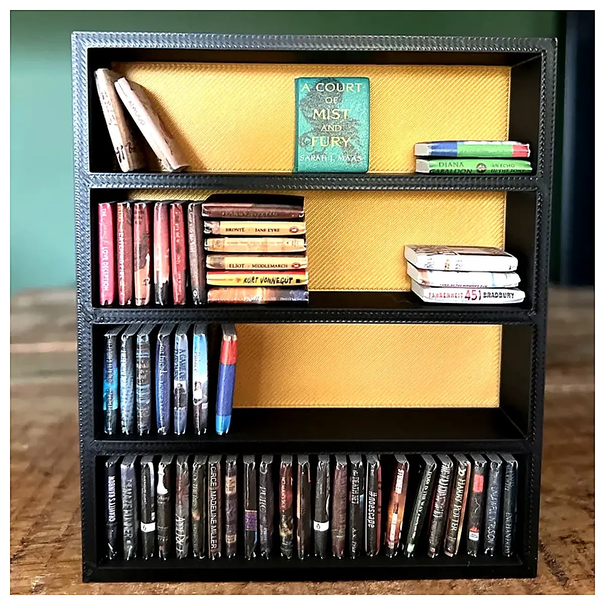 Miniature Bookshelf Desktop Shelf Small Bookcase Wall Mounted Shelf Decorative Shelf Bedroom Living Room Storage Organizer