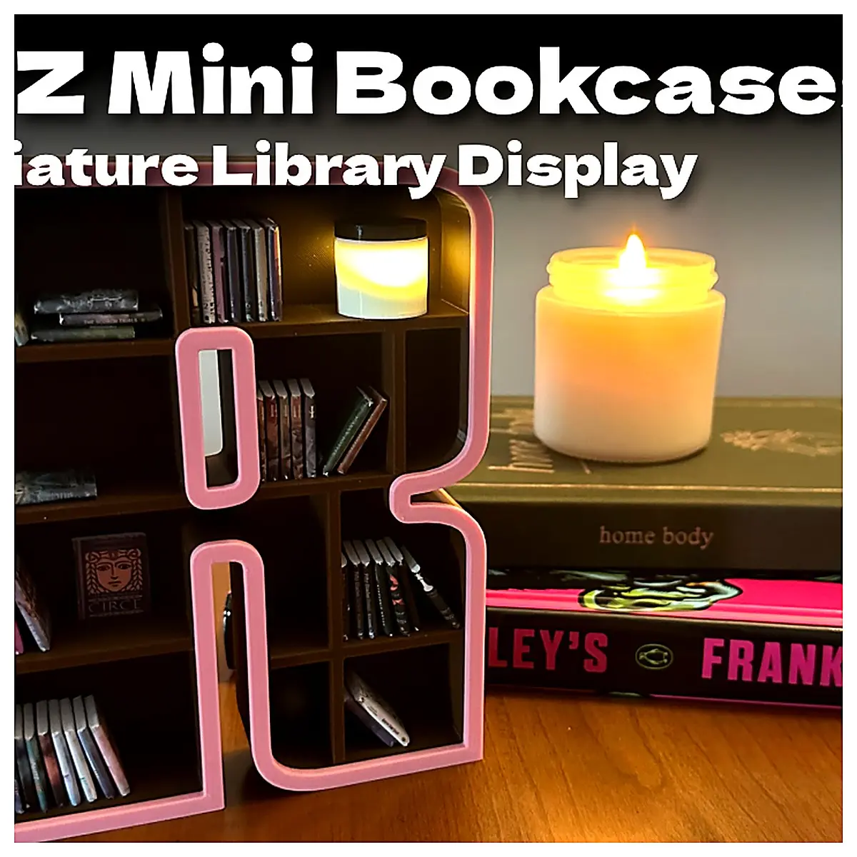 Miniature Bookshelf Model Micro Landscape Display Shelf Book Display Stand Decoration Collection Figurine A Z Mini Bookshelf