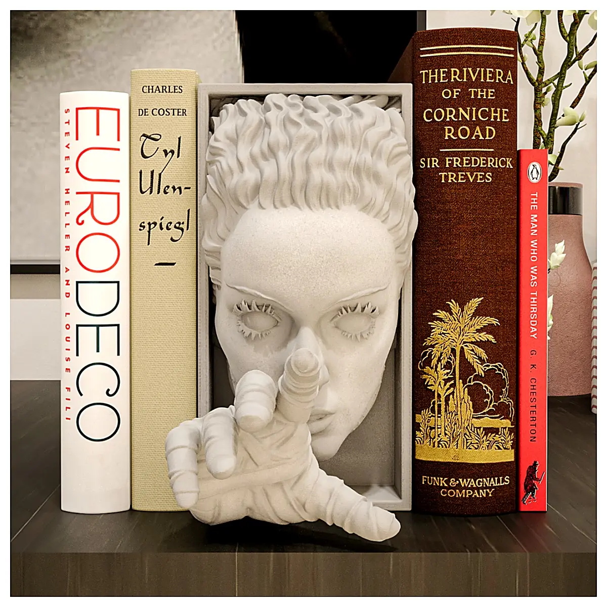 Frankenstein s Bride Book Display Wall Hanging Decor Gothic Shelf Ornament Theme Horror Art Suspense Decoration Collection