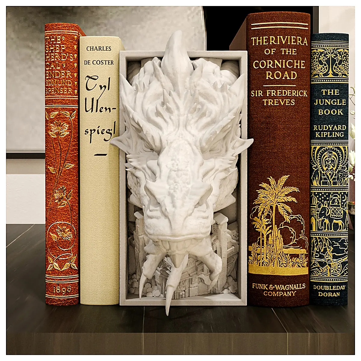Shiluo Book Stands Wall Decor Display Shelf Ornament Home Decoration Wall Mounted Art Sculpture Creative Placement