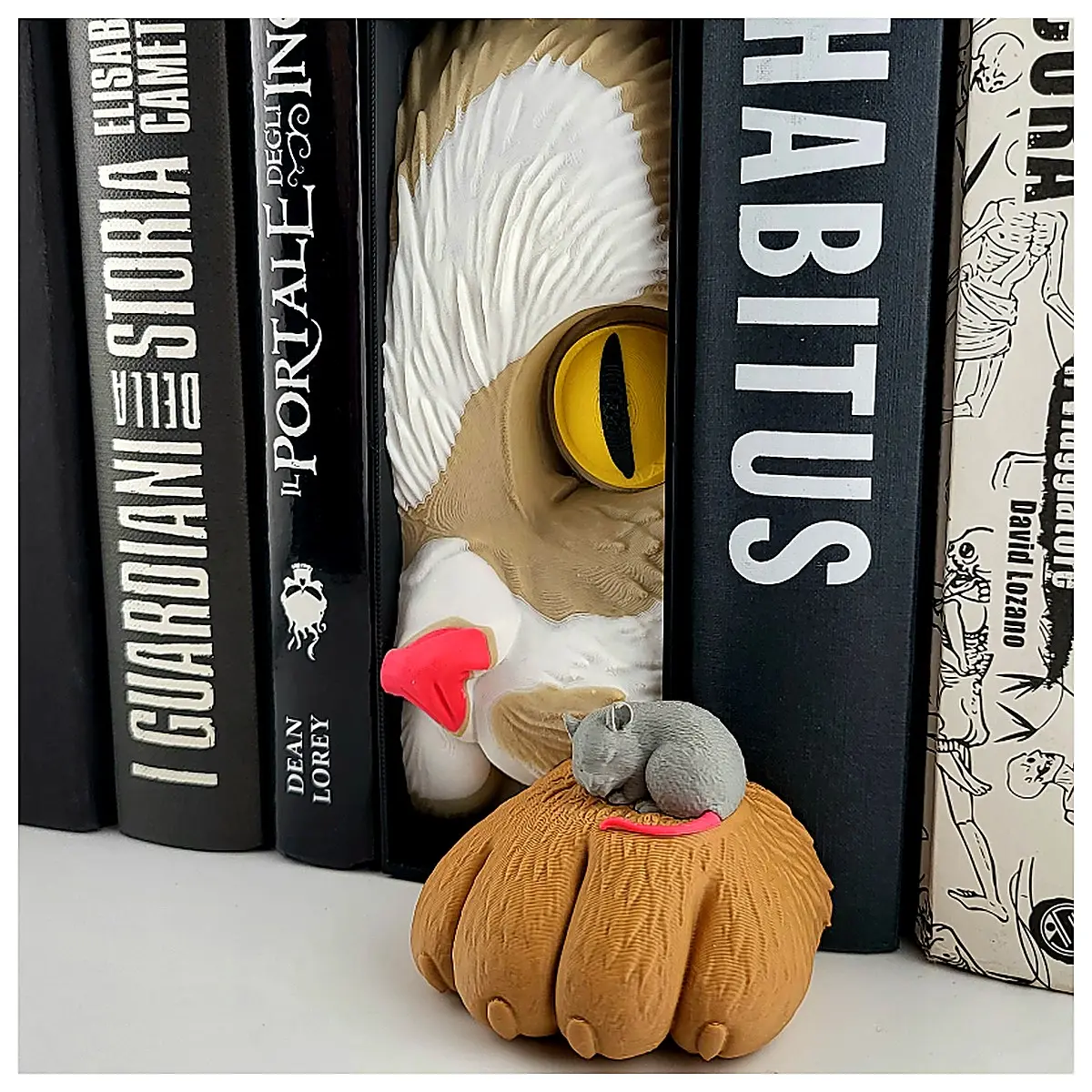 Cat Shelf Sitting Figure Friendship Scene Model Toy Desktop Decoration Cute Display Accessory Gift Toy