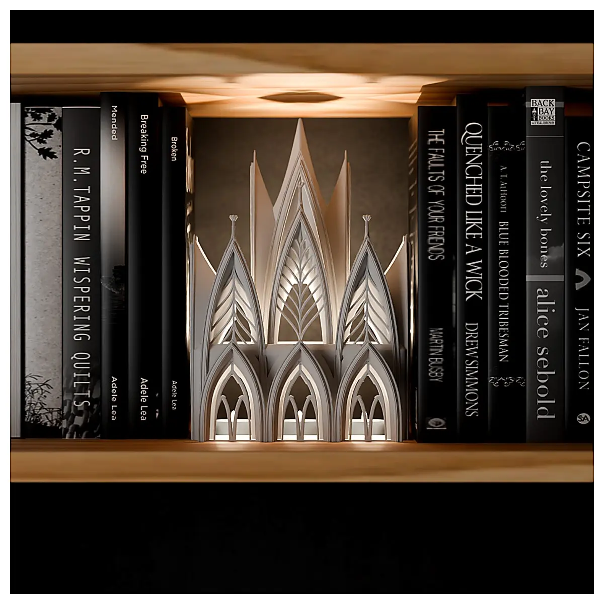 Gothic Cathedral Bookstand Figurine Shelf Decor Religious Architecture Model Gift Decoration Desktop Ornament