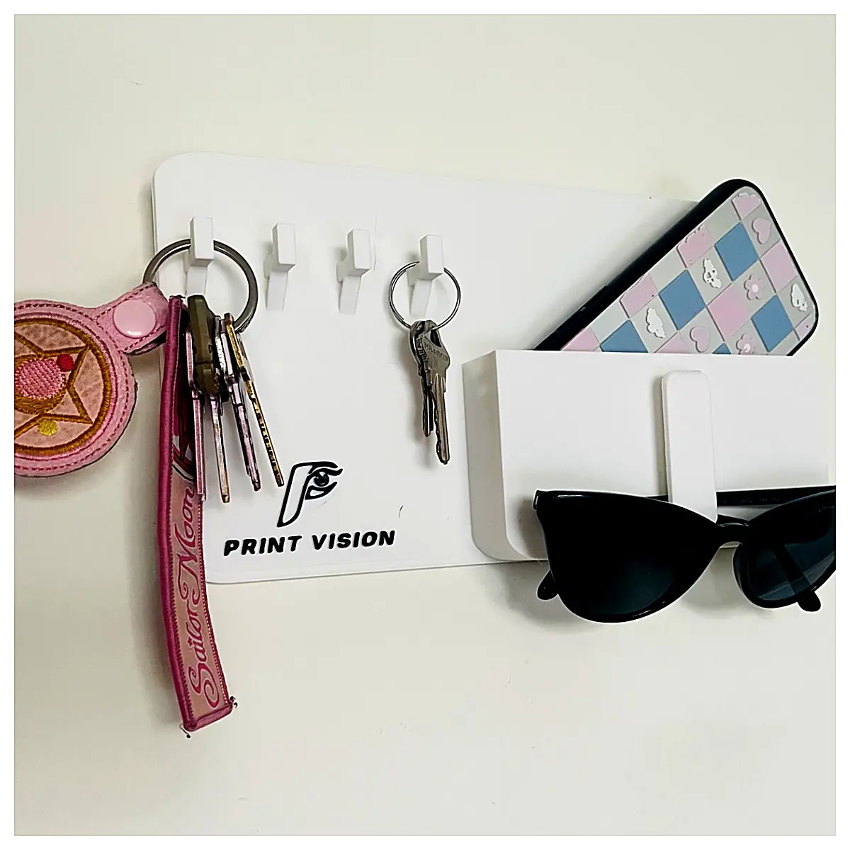 Multi Function Key Chain Organizer Holder Keyring Phone Stand Car Accessories Phone Stand Auto Parts