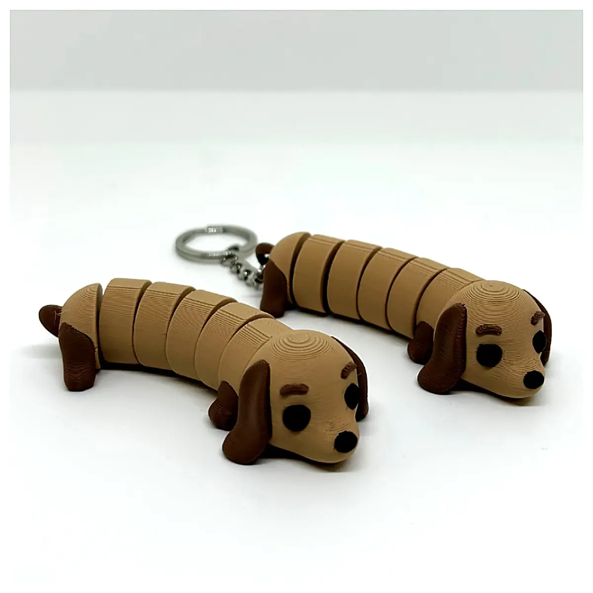 Hyper Active Dachshund Toy Keychain 2 Versions Movable Dog Pet Accessory Dog Charm Swinging Toy Dog Gift
