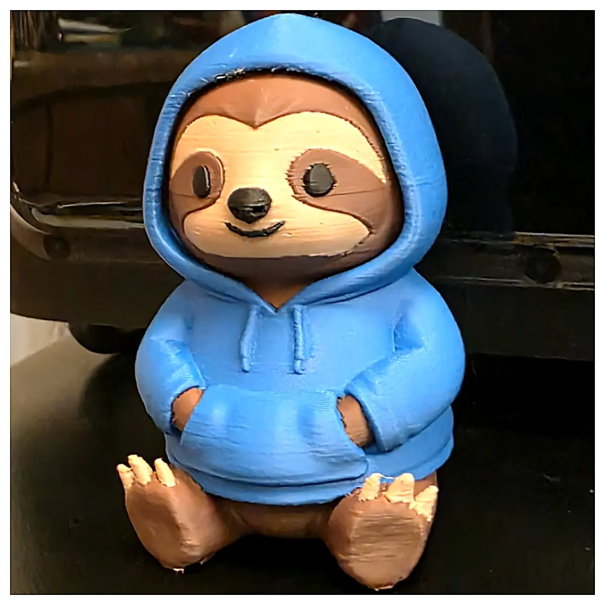 Sloth Plush Toy Hooded Sweatshirt Cute Desktop Companion Relaxing Home Decor Gift