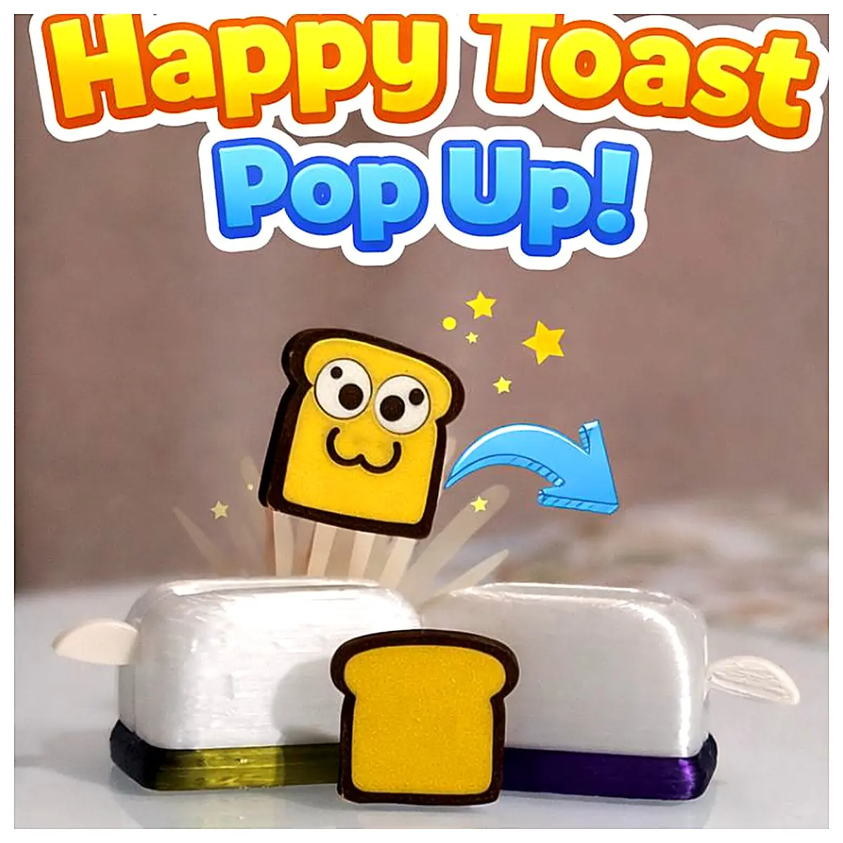 Up Toast Toy Toy Educational Toy Early Learning Toy Fun Toy Infant Toy Suitable for 0 3 Year Old Babies Toast Shape Interactive Fun