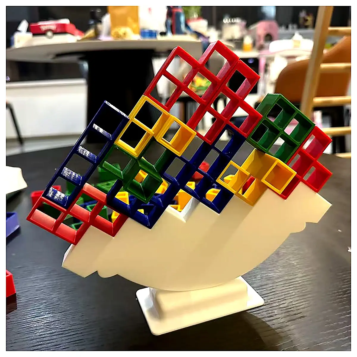 Wobble Balance Stack Toy Party Games Balance Board Puzzle Fun Kids Brain Teaser Family Entertainment