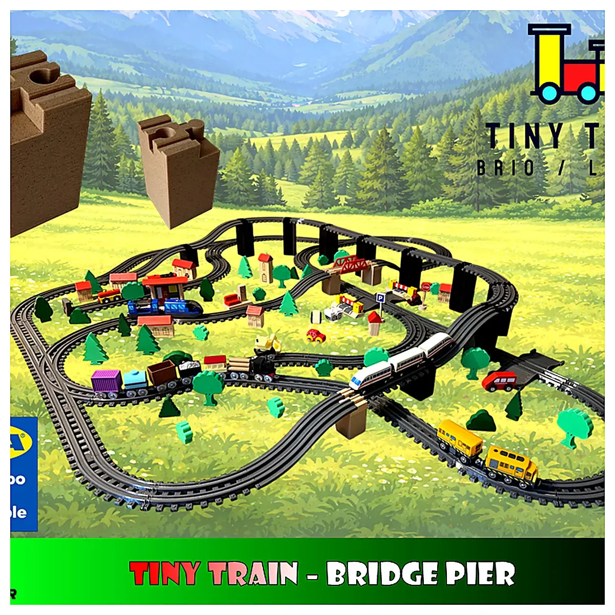 Small Train Bridge Pier Structure Foundation Repair Disassembly Parts Manufacturer Direct Sale