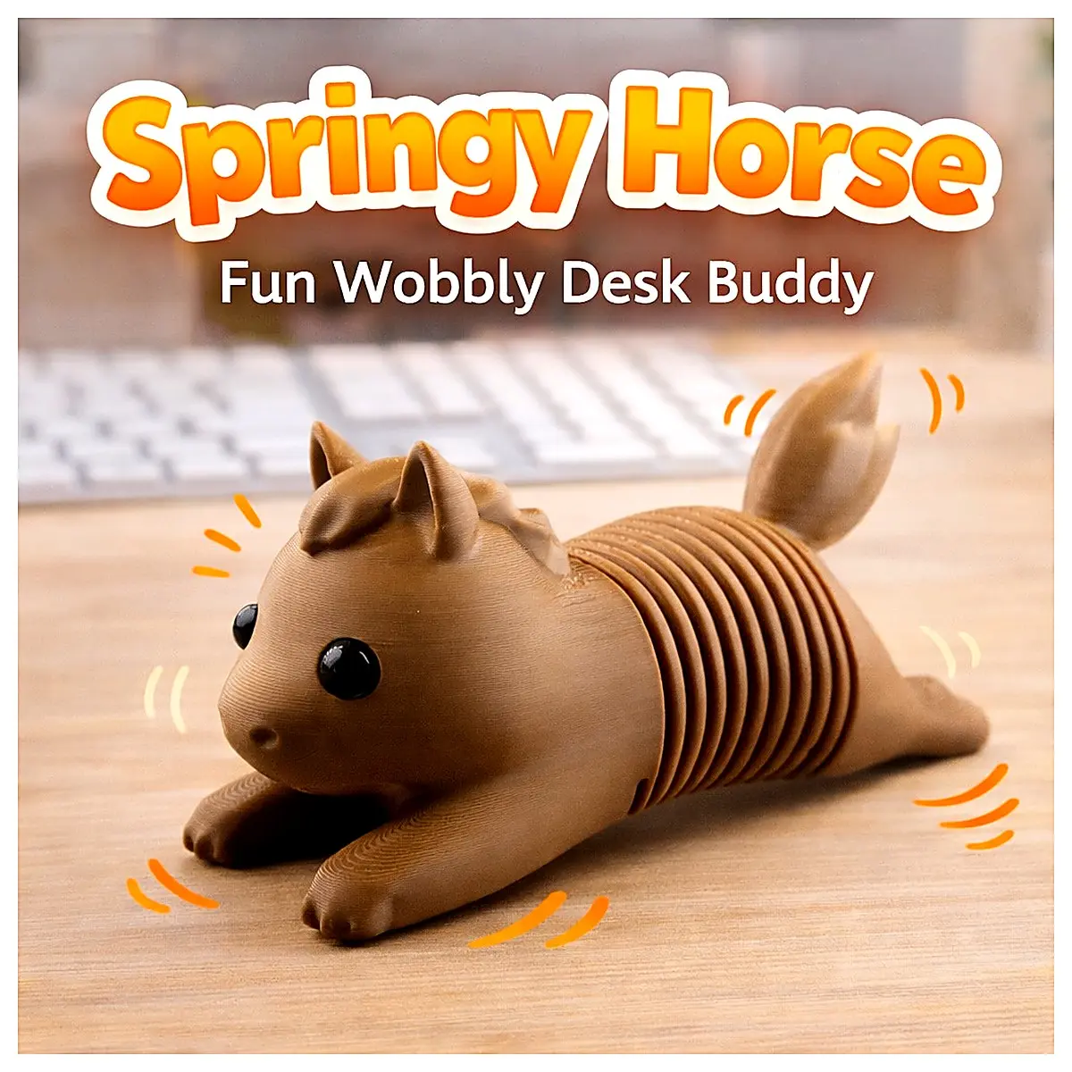 Spring Horse Toy Fun Wobbling Desktop Pet Kids Educational Toys Cute Little Horse Wobbling Plush Baby Gift
