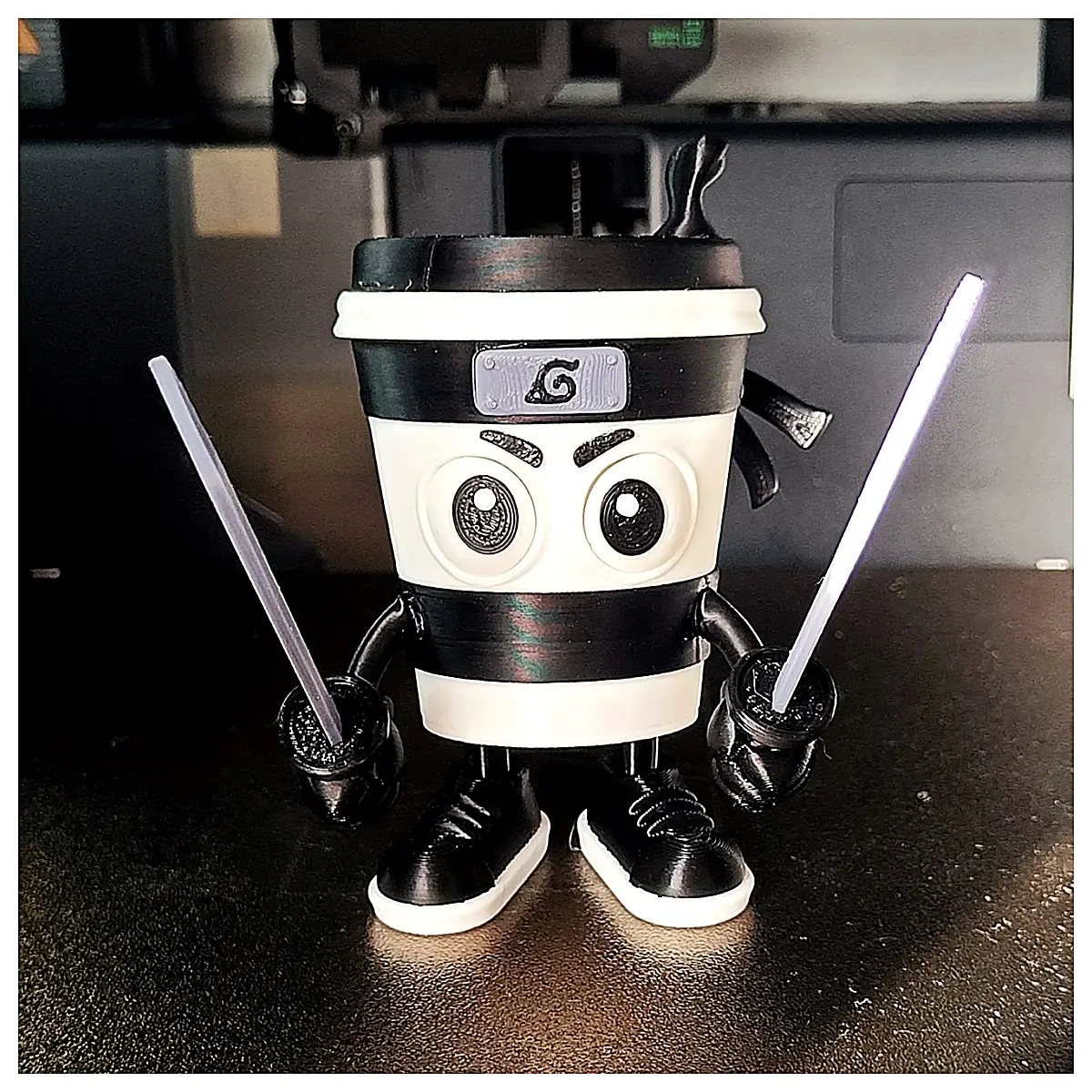 Cappuccino Killer Action Figure Toy Movable Joints Model Collectible Authentic Recreate Classic Cafe Scene Accessories