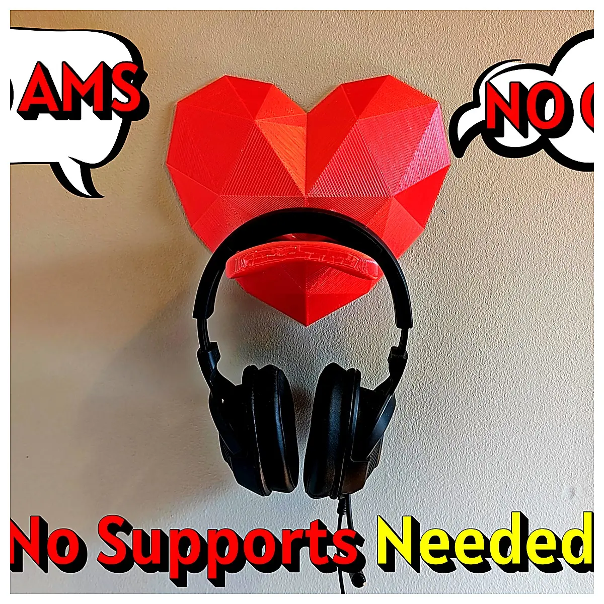 Shaped Earbud Holder Low Poly No Support Phone Stand Desktop Portable Music Player Accessory Earbud Clip Holder