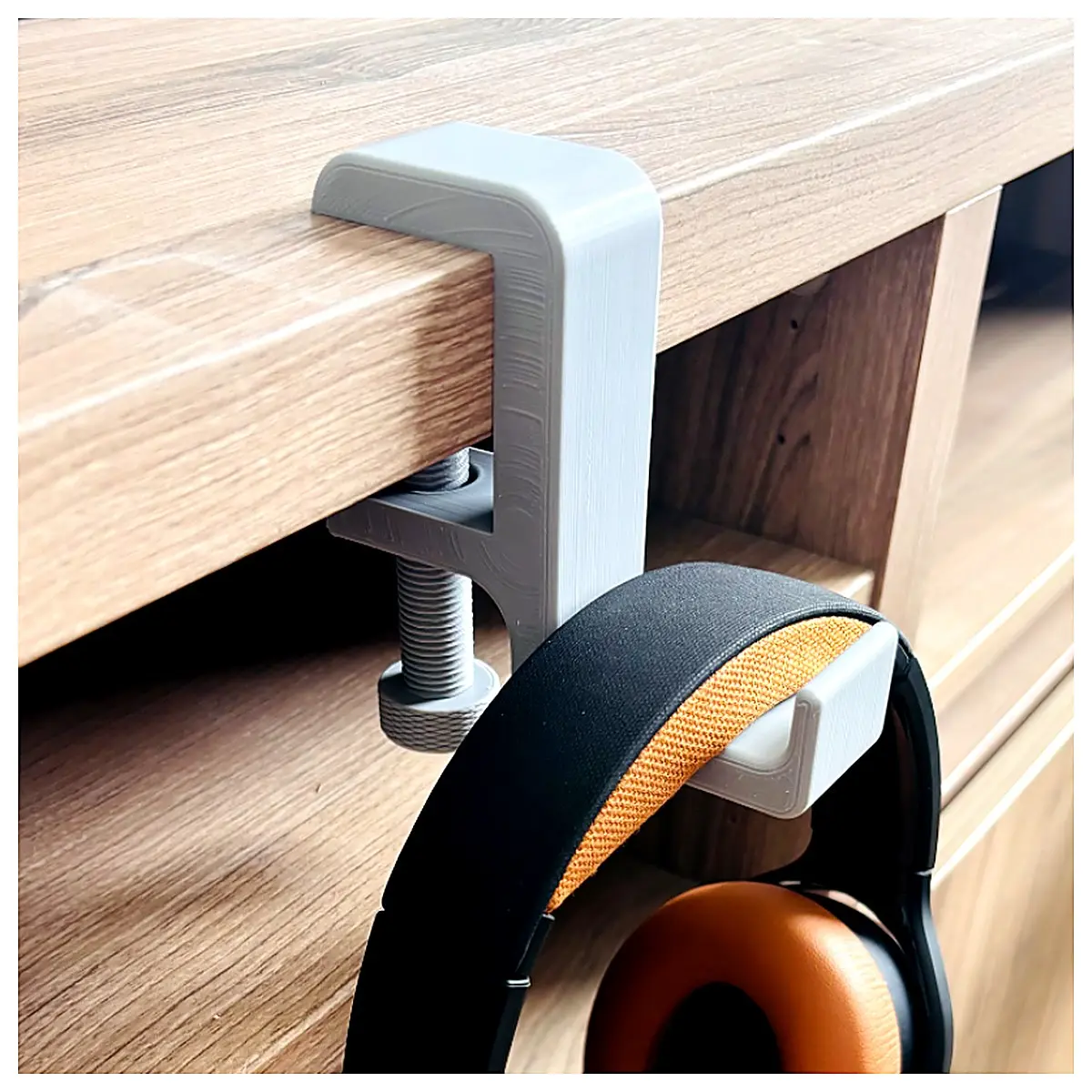 Desktop Headphone Stand Minimalist Holder Earphone Cradle Desk Organizer Smartphone Stand Cable Management Accessory