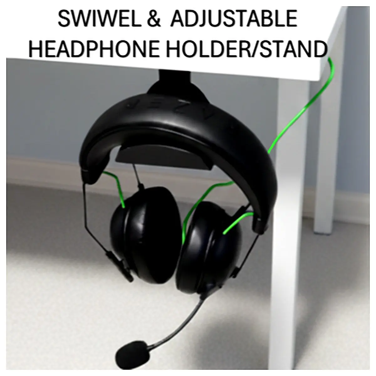 Gaming Desk Headphone Holder Rotating Stand Desk Organizer Accessory Lazy Gamer Solution