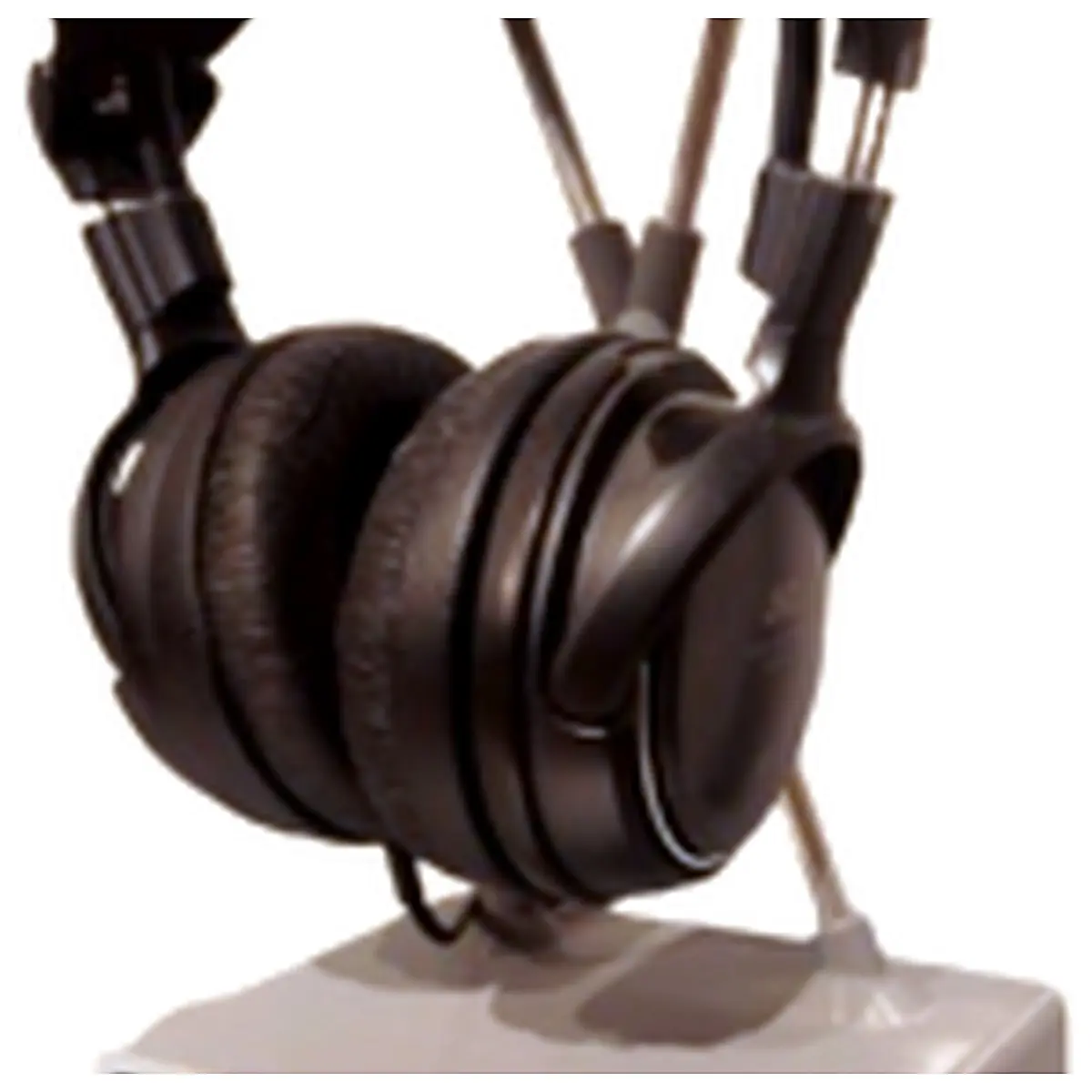 Headphone Stand with Microphone Rotating Desk Holder Adjustable Mount Earphone Support Speaker Switch Compatible with All Headphones Desktop Stand
