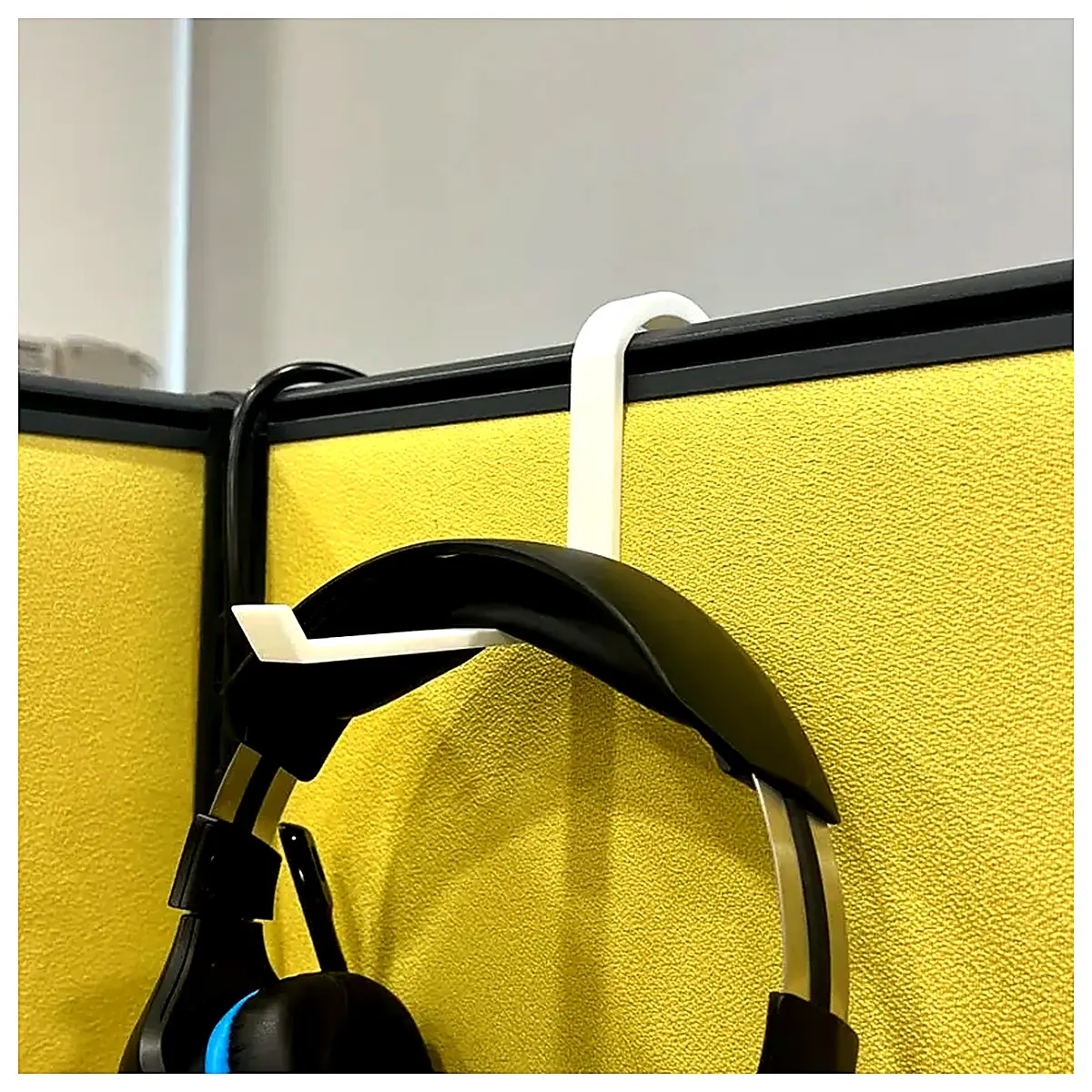 Office Cubicle Headphone Holder Desk Mount Computer Earphone Stand Phone Holder Cubicle Accessory Desk Support