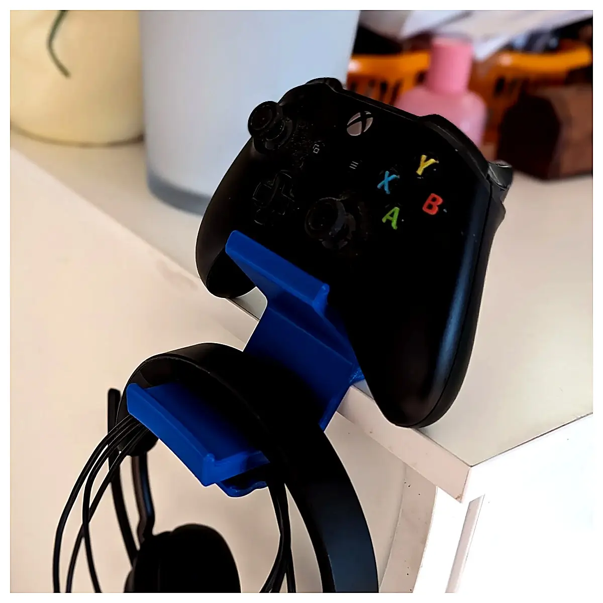 Gaming Controller Headset Holder Hook Desktop Storage Accessory PC Controller Organizer Gaming Headset Hanger Game Accessories Mount