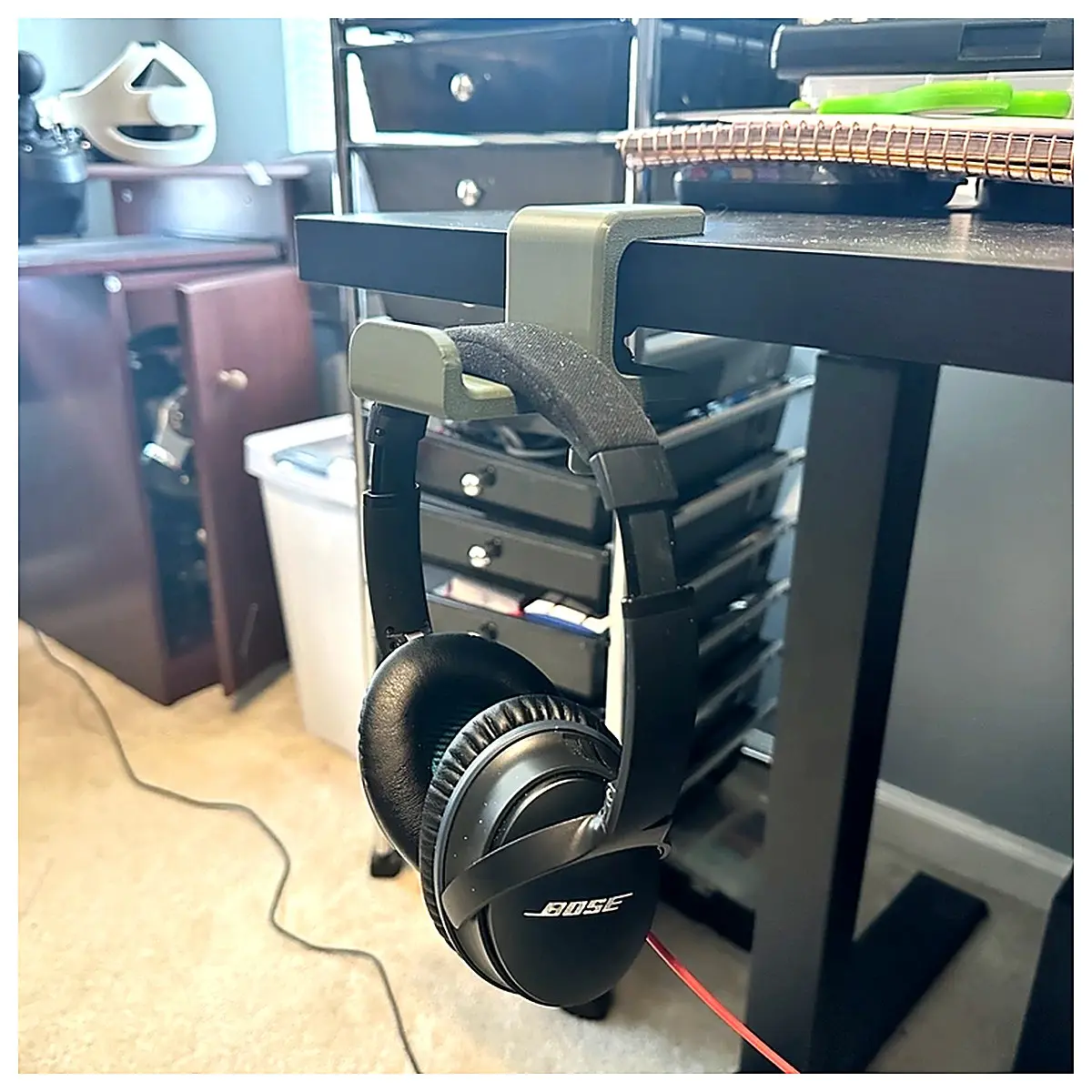Desktop Headphone Holder Phone Stand Mobile Phone Support Bracket Clip Adjustable Holder for Desk Laptop Earbuds