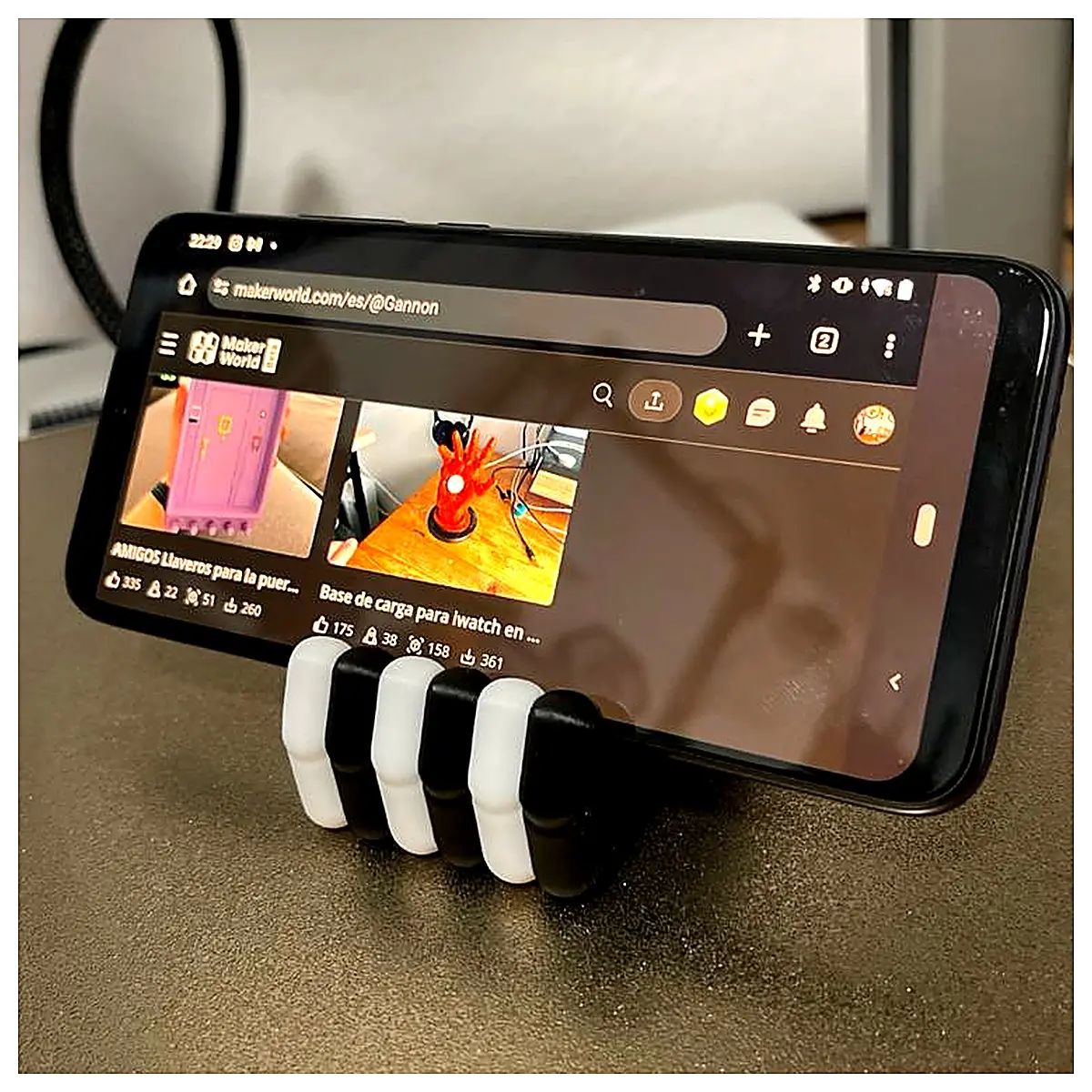 Phone Holder 2 in 1 Minimalist Portable Phone Stand Accessory Phone Holder Parts Phone Stand Installation