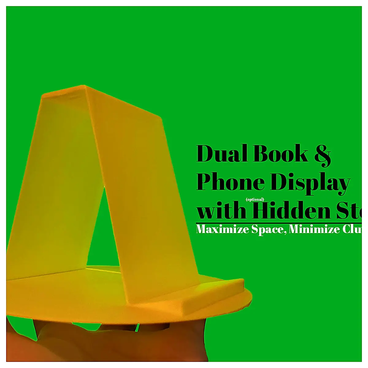 Phone Display Stand Shelf Hidden Storage Book Stand Desk Organizer Magazine Rack Display Case Holder