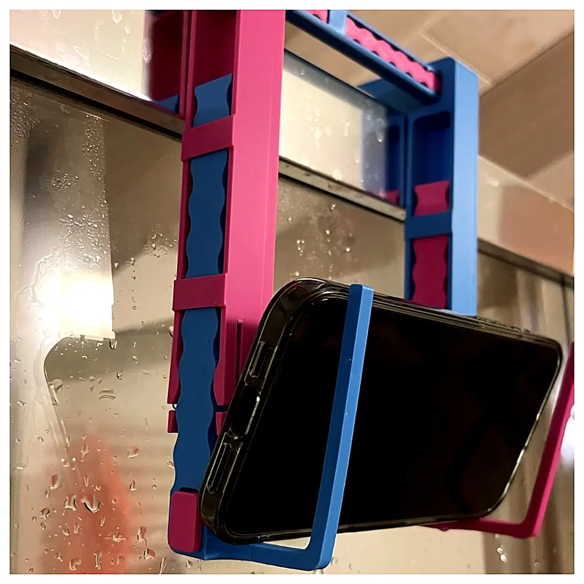 Smartphone Shower Mount Phone Waterproof Holder Mobile Bathroom Bracket Phone Accessory Phone Stand Installation Smart Phone Support
