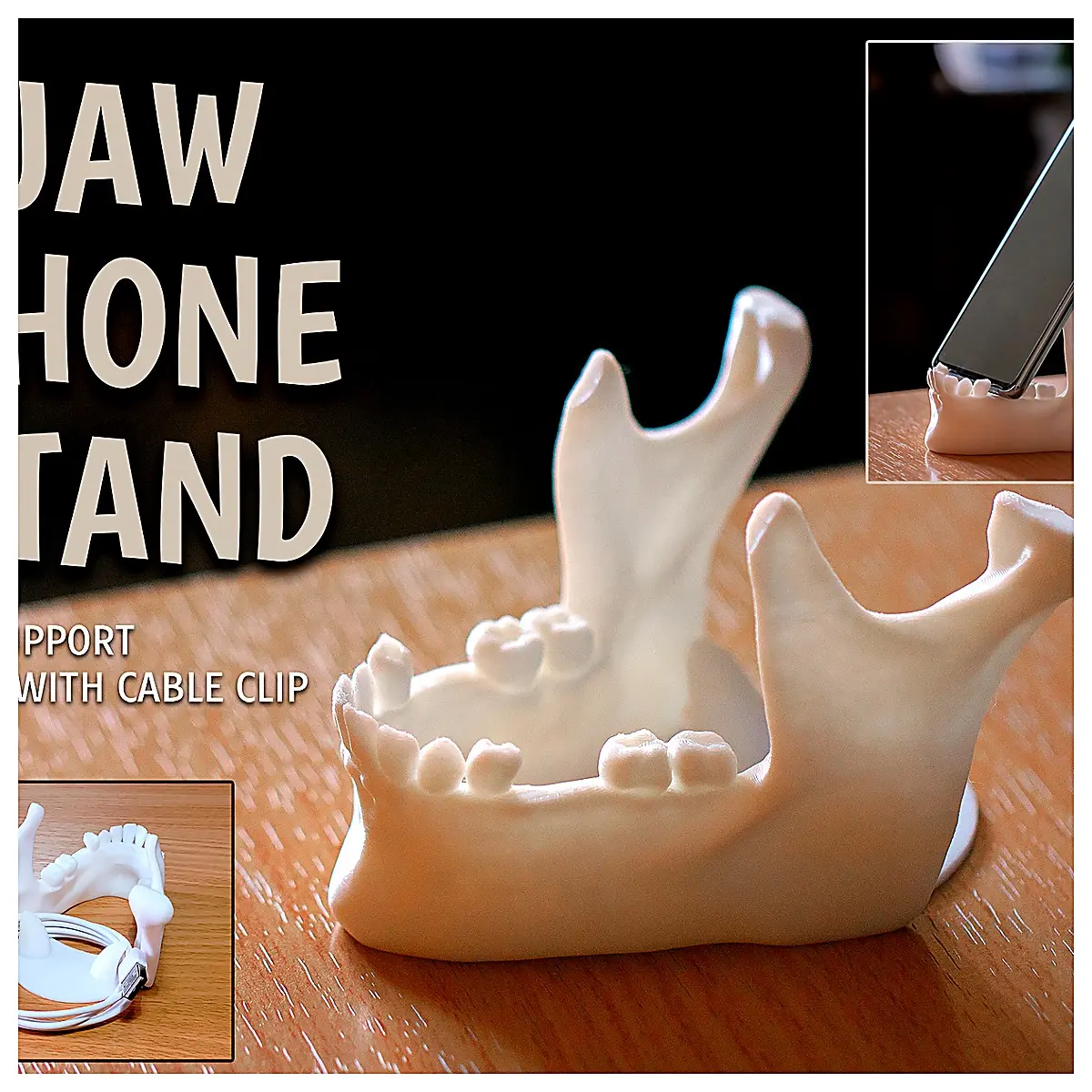 Chin Phone Holder Mobile Phone Support Bracket Headphone Stand Phone Mount Car Phone Holder Desktop Phone Stand Accessory