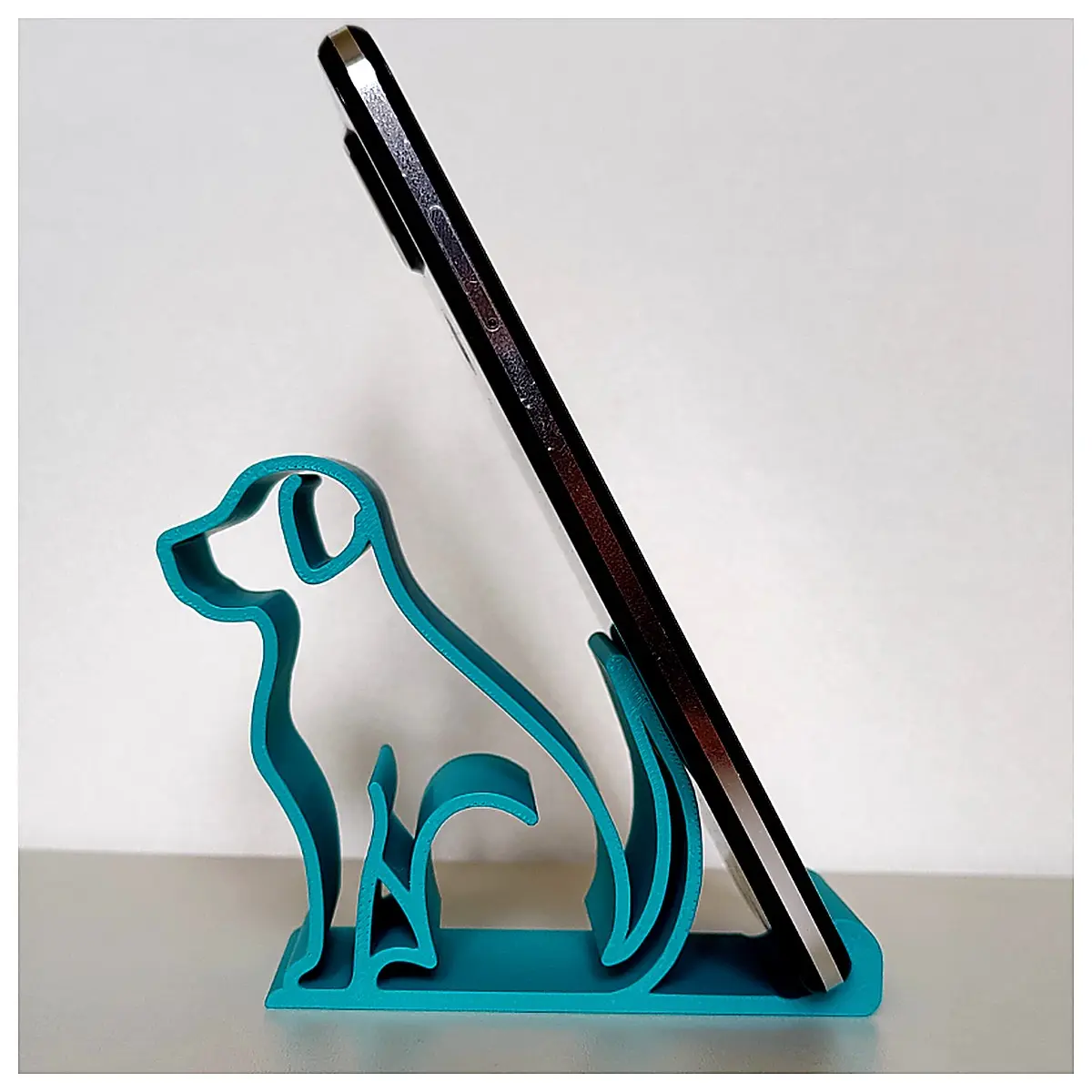 Low Poly Dog Phone Stand Phone Stand Holder Desktop Support 360 Rotation Adjustable Angle Phone Stand for Office Study