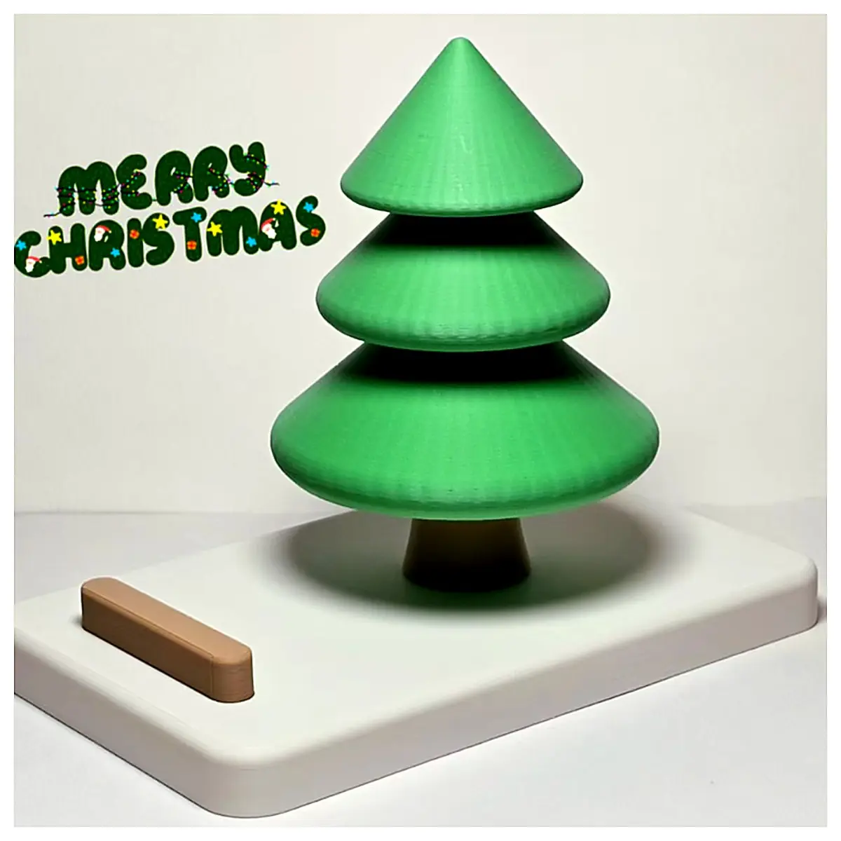 Snow Mirror Christmas Tree Desktop Ornament Phone Stand A No Support Easy to Print Decoration Festive Gift Christmas Decor