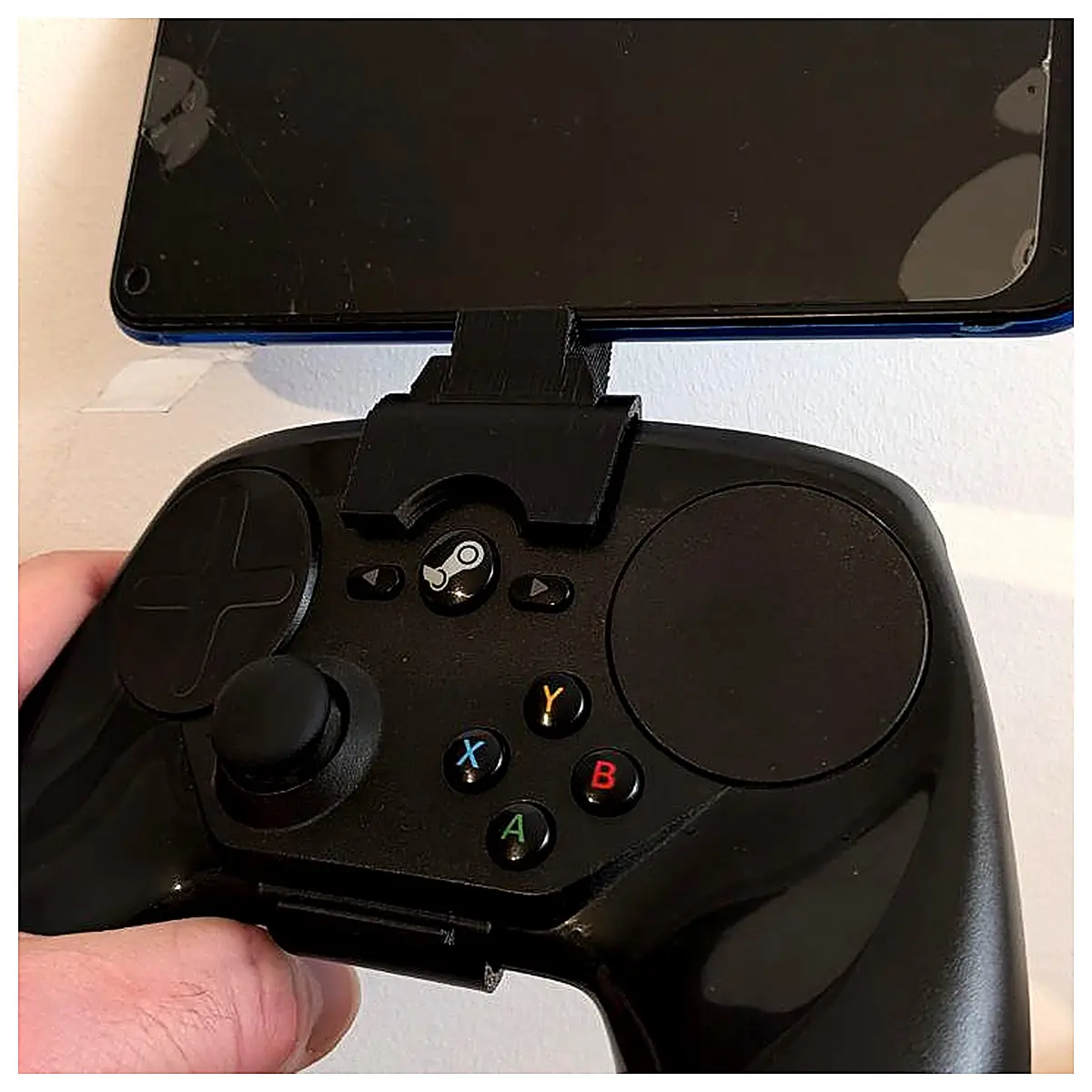 Steam Controller Phone Mount Adjustable Holder Gaming Phone Stand Mobile Accessory Compatible Android iOS Gaming