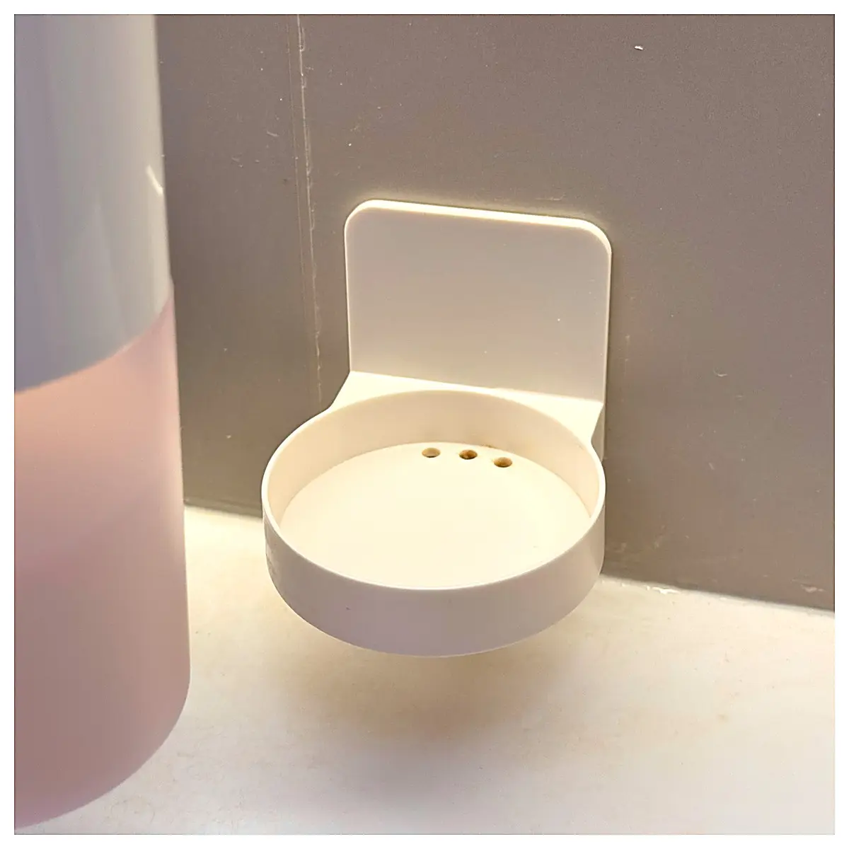 Hand Soap Holder Shelf Phone Stand Toothbrush Holder Bathroom Organizer Wall Mounted Multi Function Tray Storage Rack